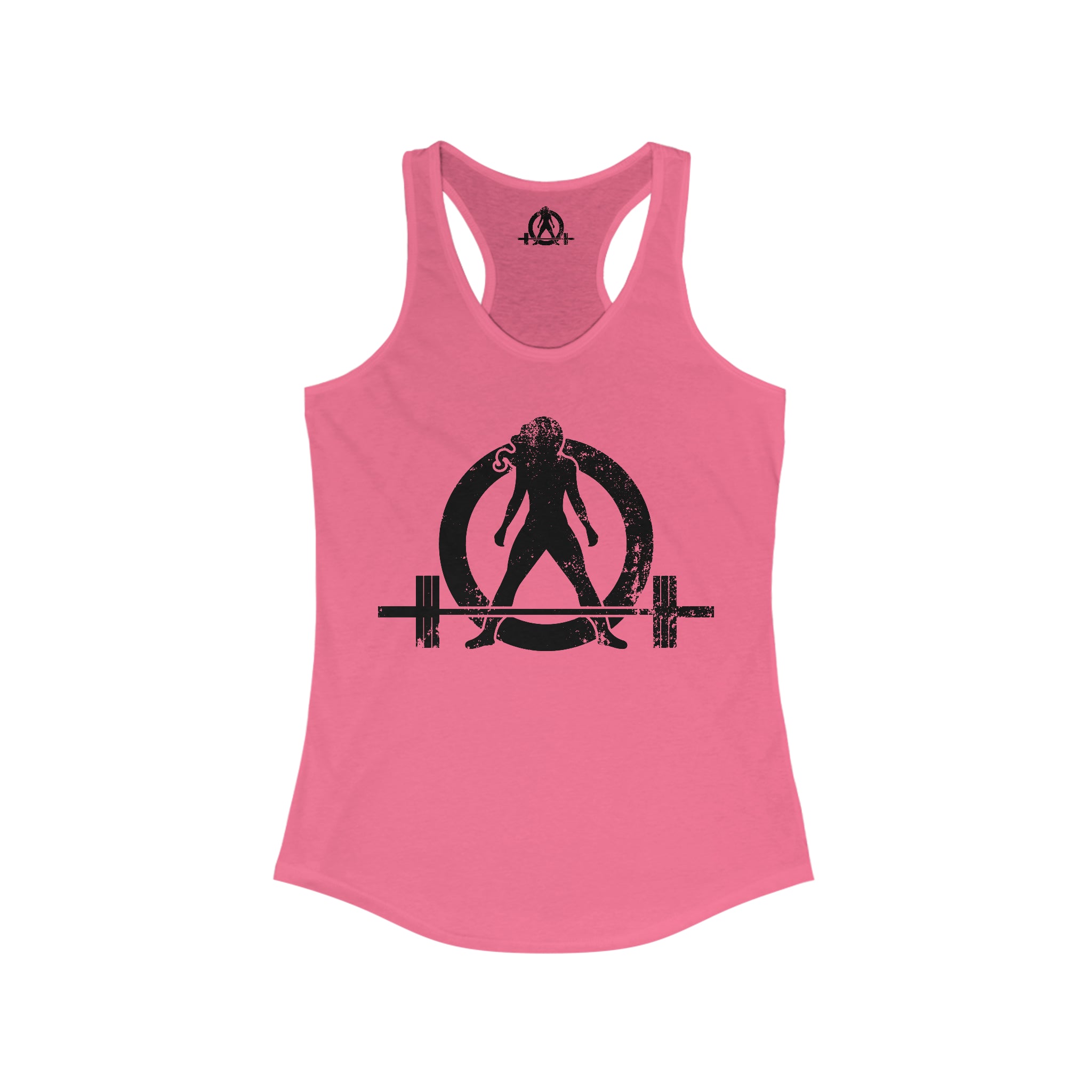 Good Girls Tone, Bad Girls Deadlift - Women's Ideal Racerback Tank - Distressed Dark Logo