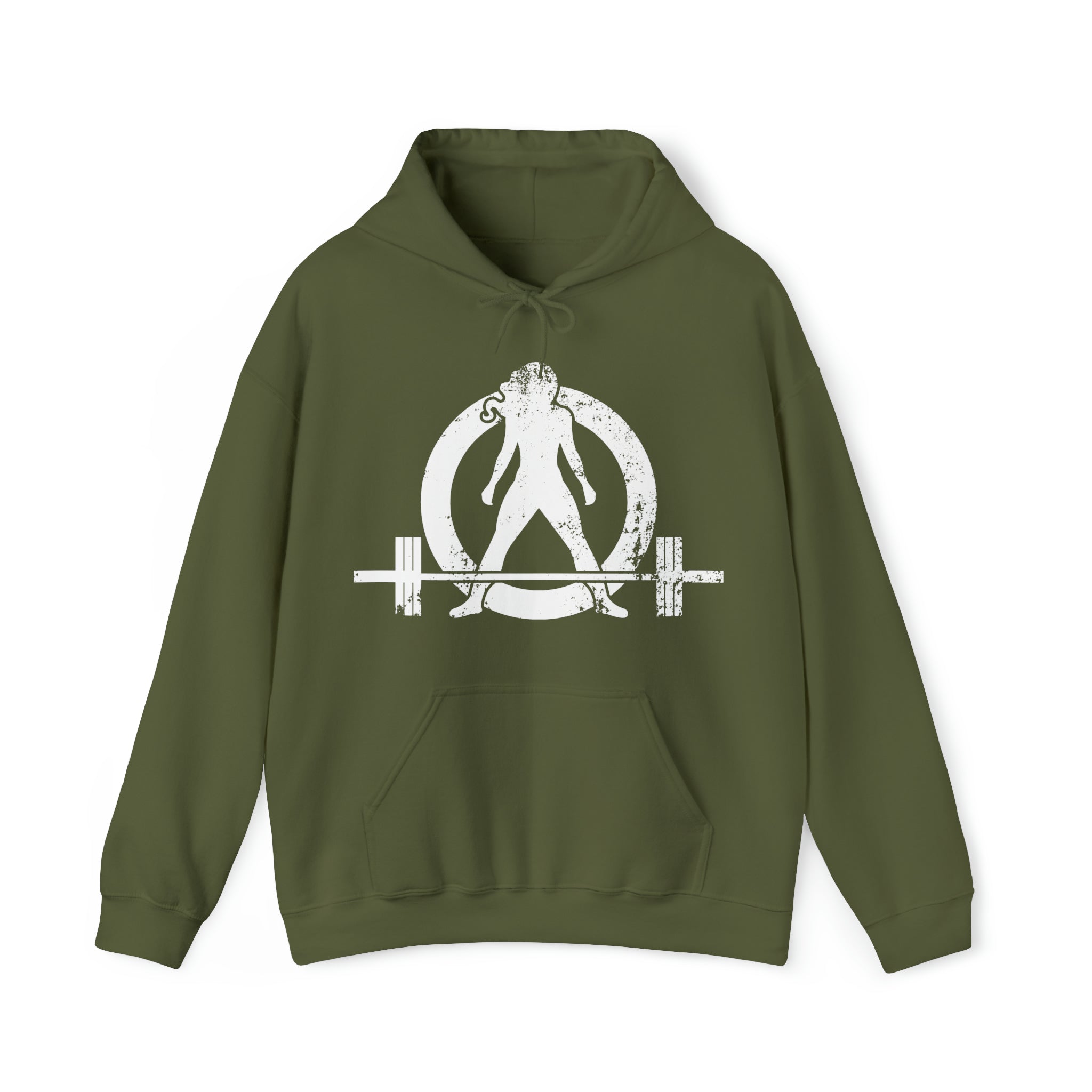 Kick Your Ass - Distressed White Logo  - Unisex Heavy Blend Hooded Sweatshirt (BEST SELLER)