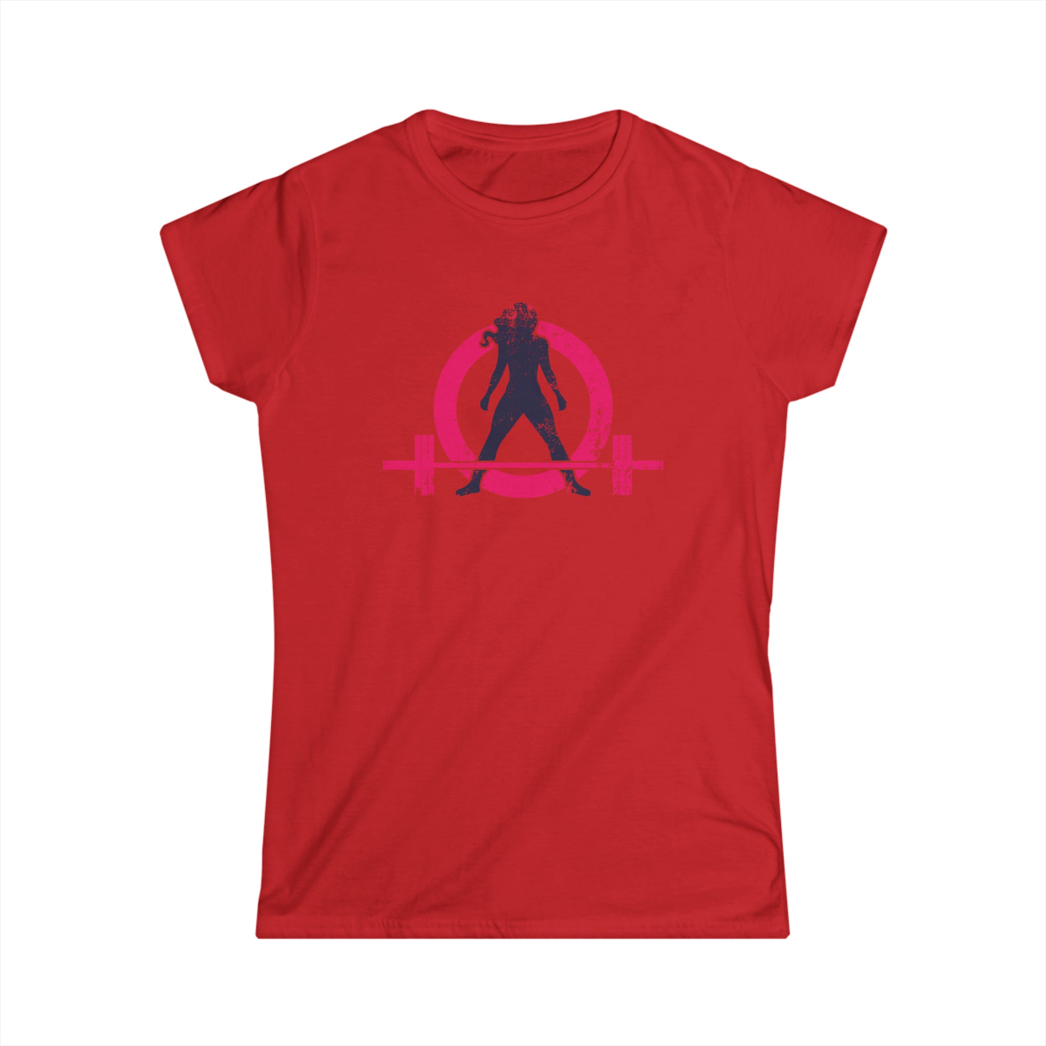 Women's Softstyle Tee - Distressed Color Logo - Plain Back