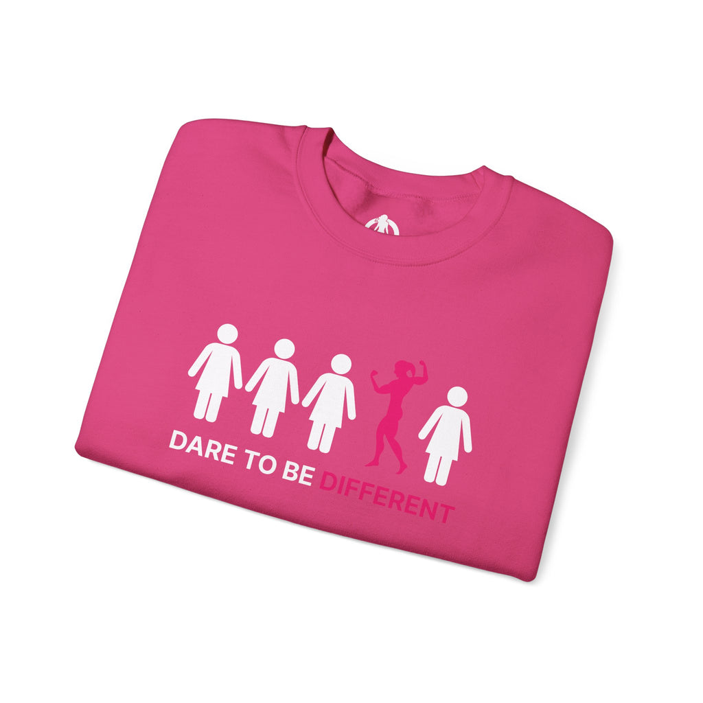 Dare To Be Different - Flex - Unisex Heavy Blend™ Crewneck Sweatshirt - Front  Logo Plain Back