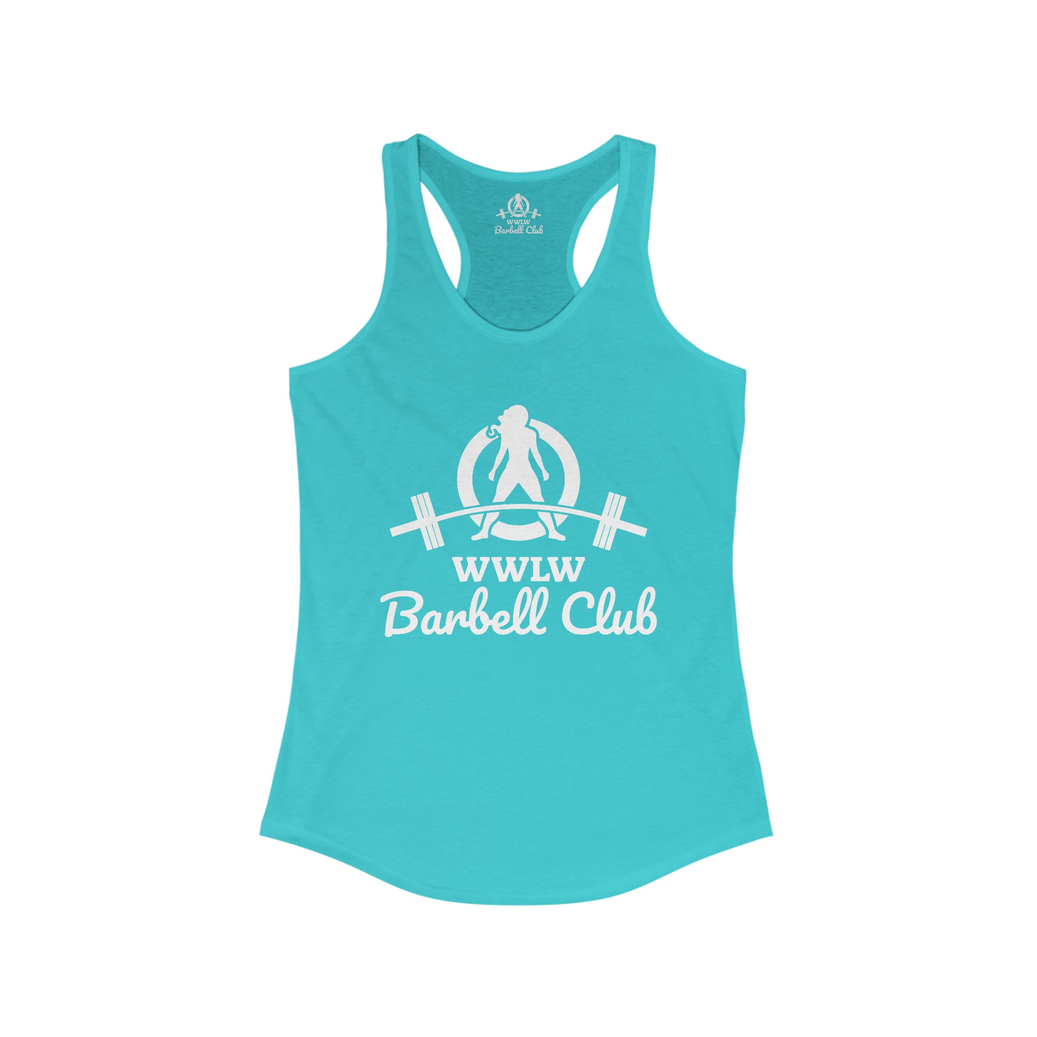 Barbell Club - Women's Ideal Racerback Tank - White Logo