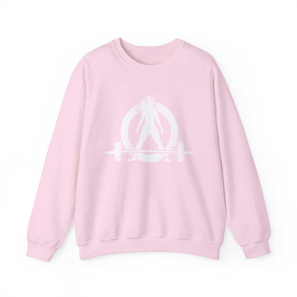 Distressed Logo - Unisex Heavy Blend™ Crewneck Sweatshirt - White Logo