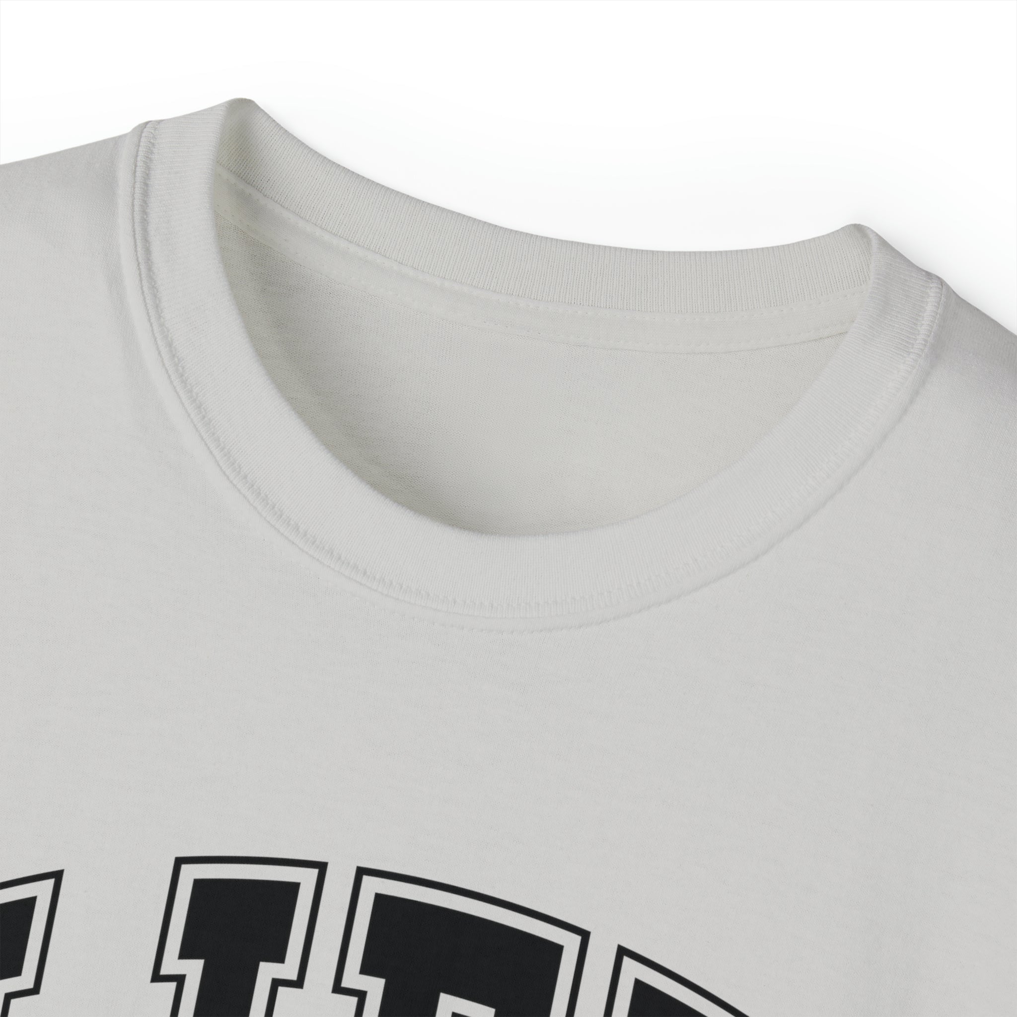 Lift Like A Girl - Unisex Ultra Cotton Tee - Front Black Logo - Plain Back
