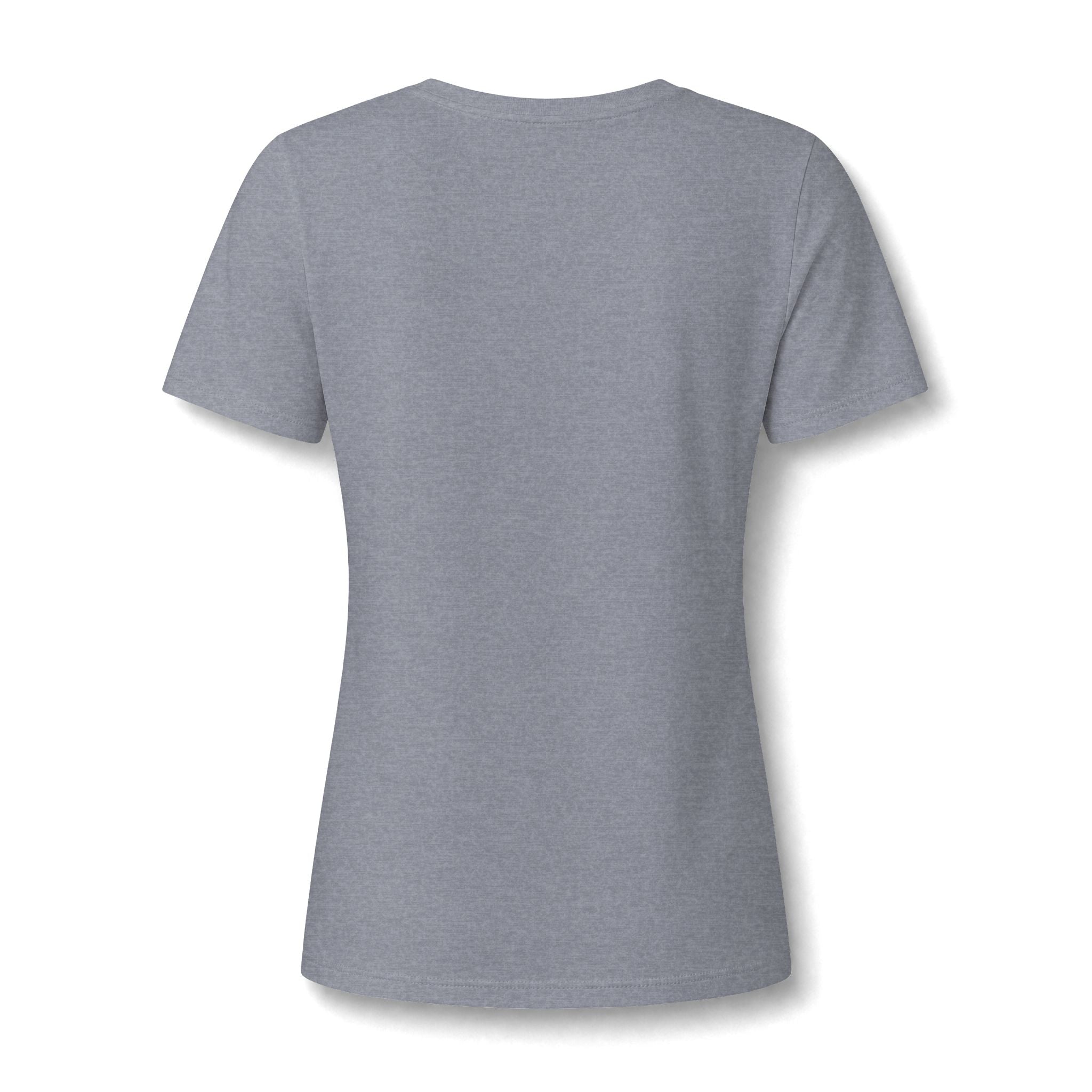 WWLW Women's Relaxed Heather CVC V-Neck Tee -  Black Logo
