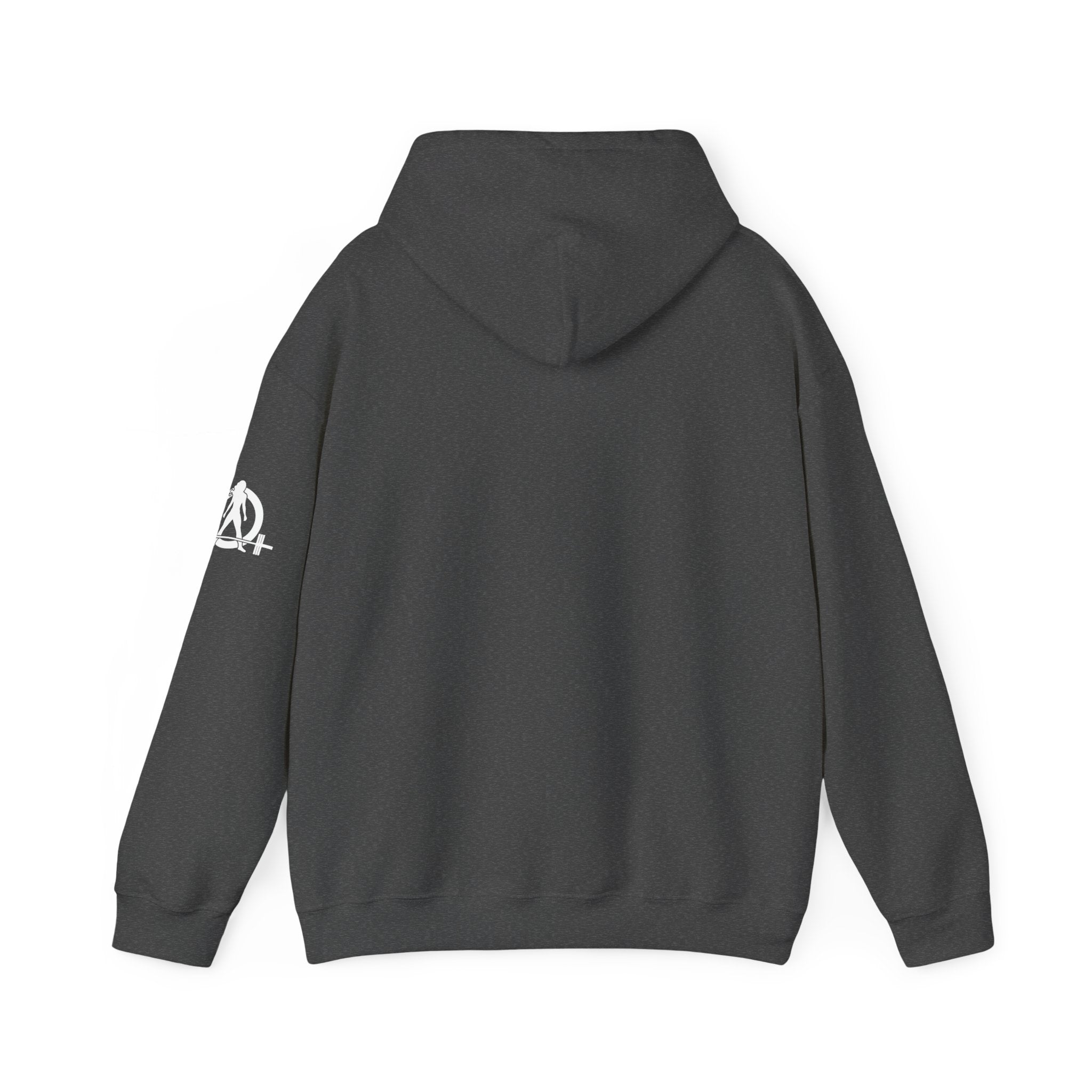 45 + 45 = 135  - Unisex Heavy Blend Hooded Sweatshirt  - White Print on Front & Arm