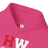 Heavy Weights Barbell Club  - Unisex Heavy Blend Hooded Sweatshirt  - Black Print Front/Back/Arm