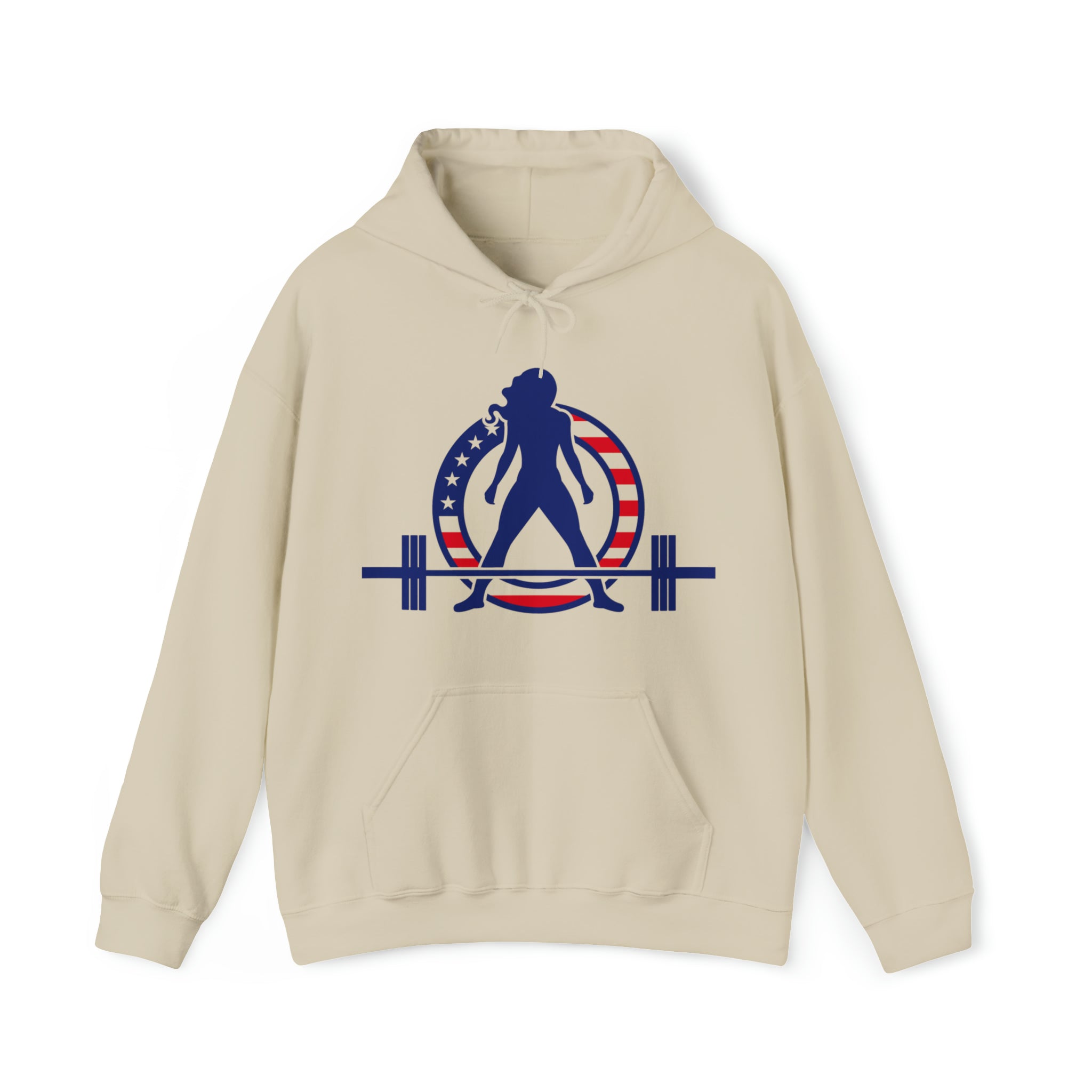 USA Logo - Unisex Heavy Blend Hooded Sweatshirt - USA Logo Light - Plain Back