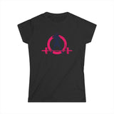 Women's Softstyle Tee - Distressed Color Logo - Plain Back