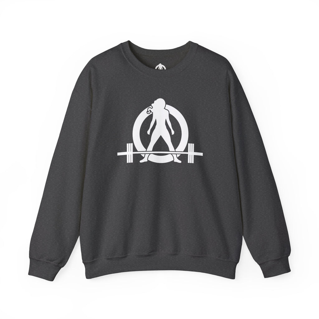 Iron Sharpens Iron - Unisex Heavy Blend™ Crewneck Sweatshirt - Front White Logo - Print on Front & Back