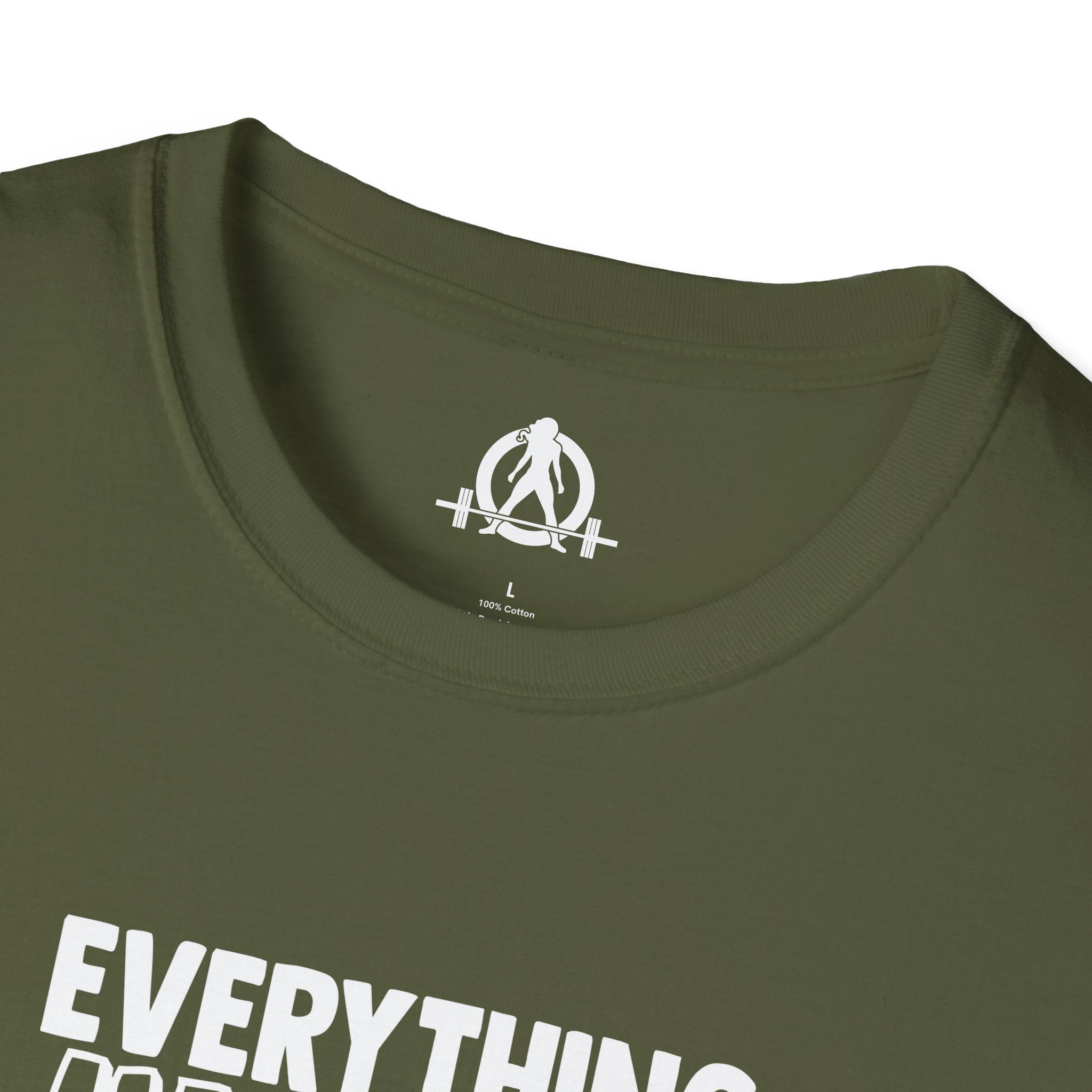 Everything Hurts & I'm Hungry  - Unisex Softstyle T-Shirt - Print on Front Plain Back