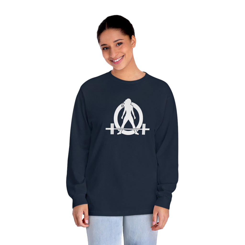 45 + 45 = 135 - Unisex Classic Long Sleeve T-Shirt - White Print on Front & Back