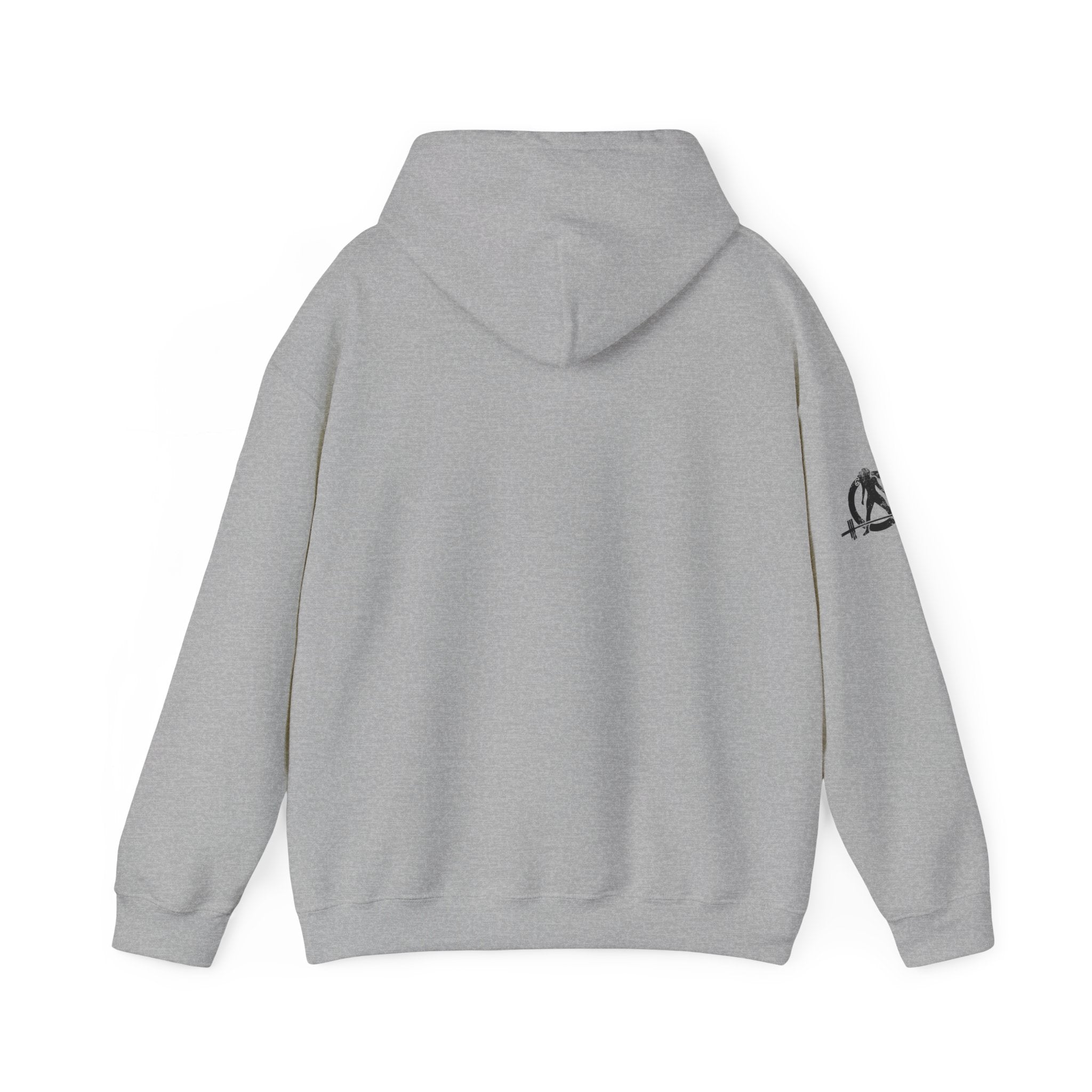 45 + 45 = 135 - Unisex Heavy Blend Hooded Sweatshirt  - Front Black & Shoulder Logo