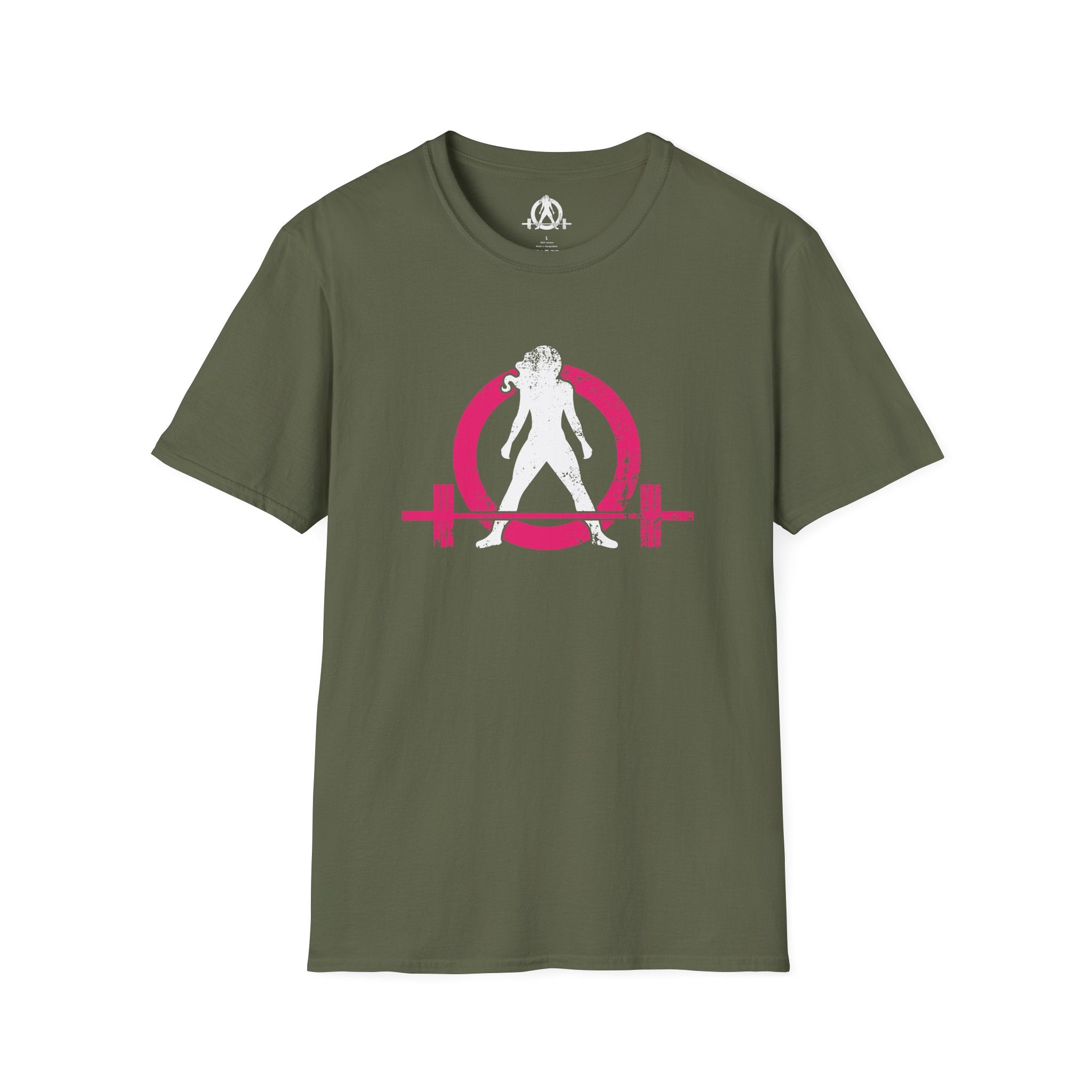 Unisex Softstyle T-Shirt - Color Distressed Logo - Plain Back