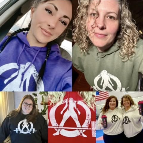 Distressed Logo - Unisex Heavy Blend Hooded Sweatshirt - White Logo - Plain Back  (BEST SELLER)