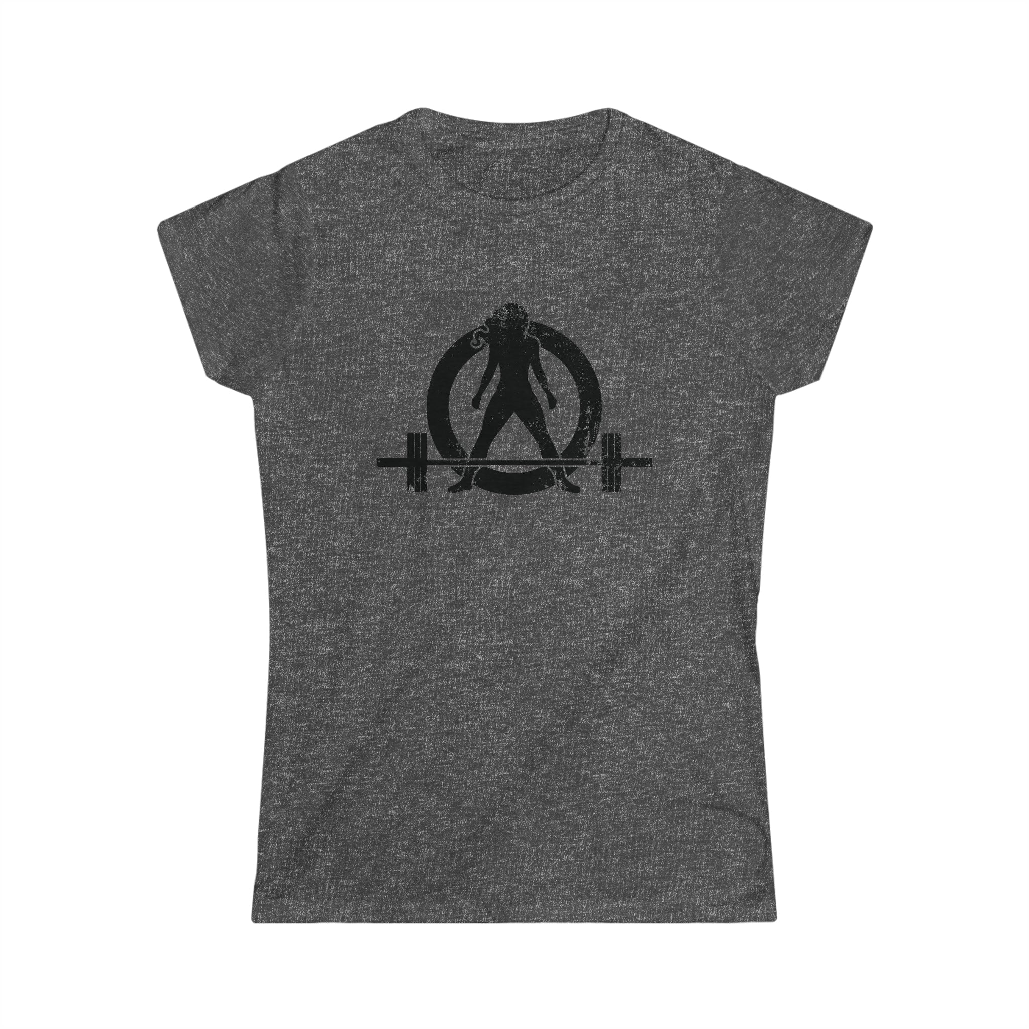 I Could Squat You - Women's Softstyle Tee - Black - Back Logo