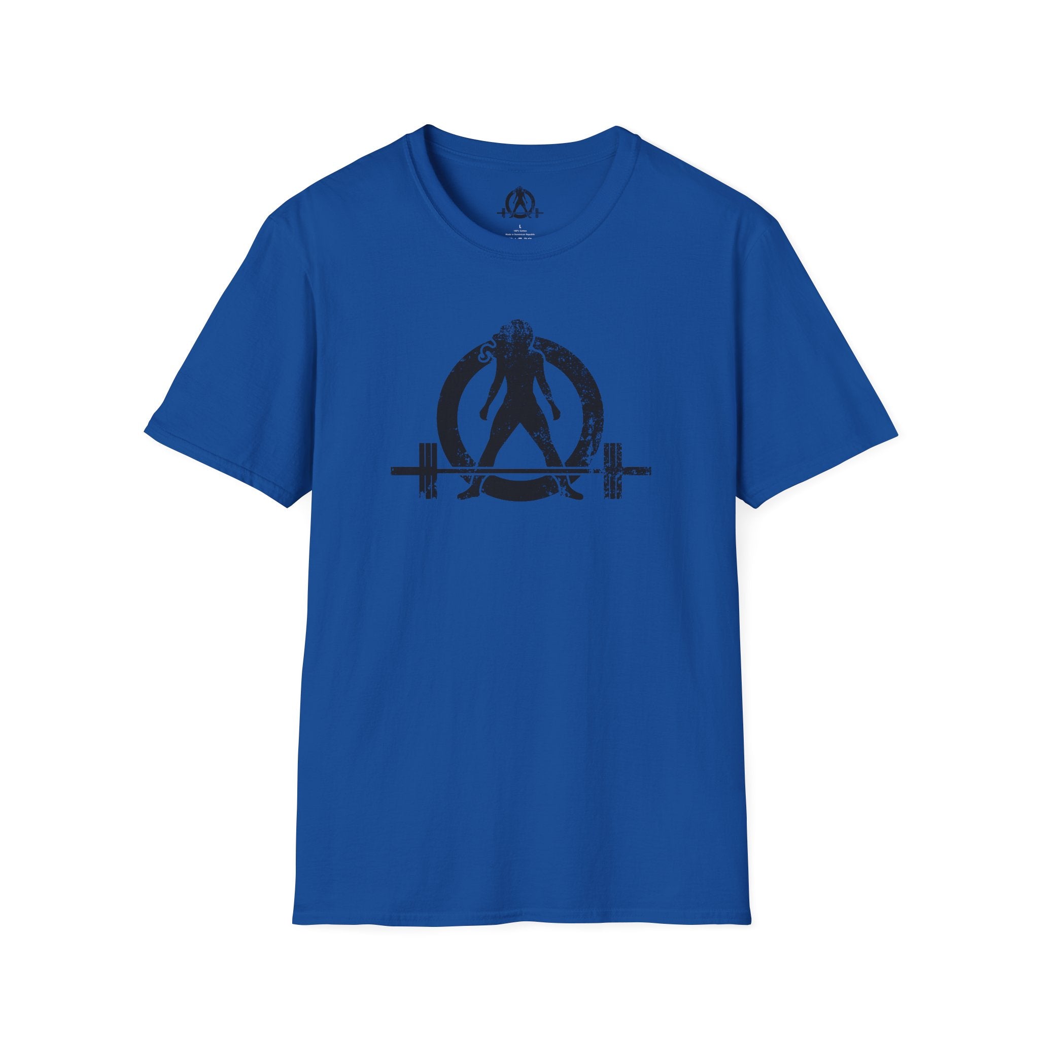 Unisex Softstyle T-Shirt - Black Distressed Logo - Plain Back (BEST SELLER)