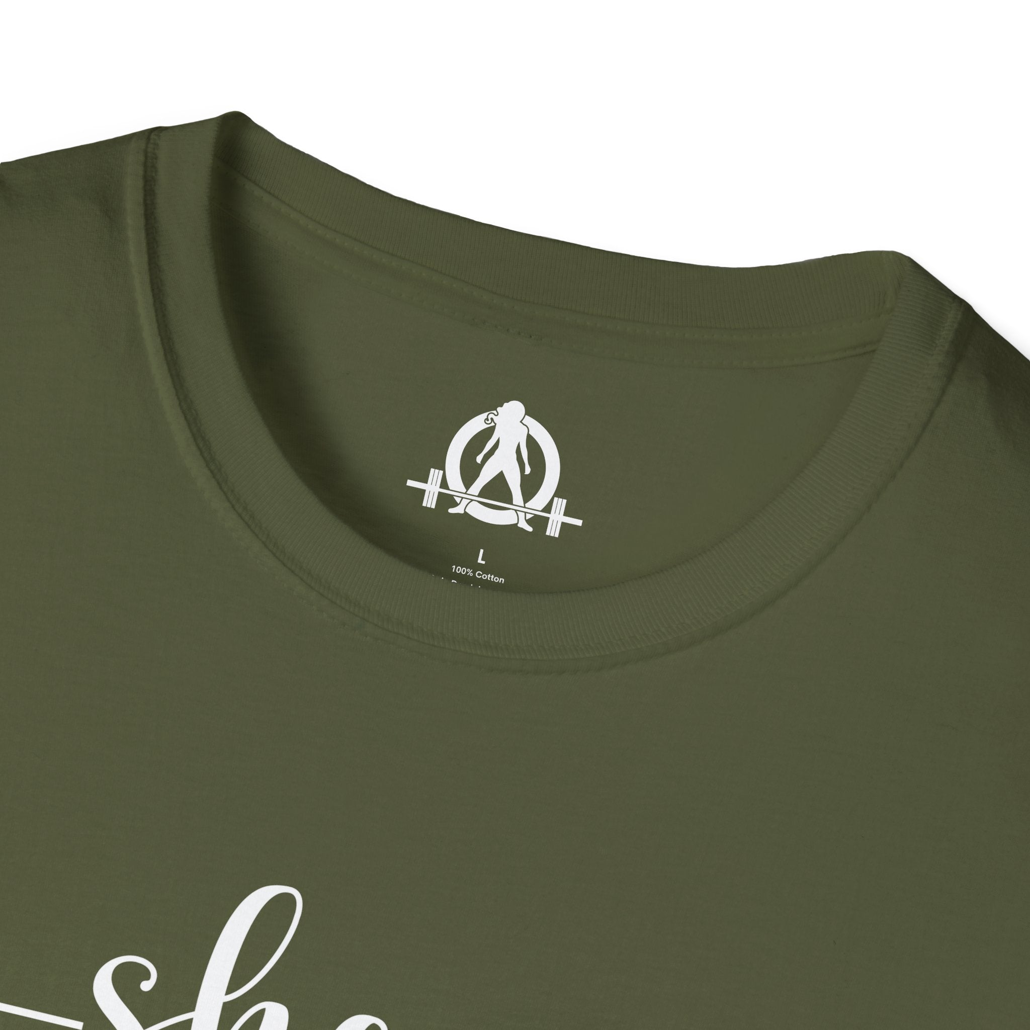 She Is STRONG - Unisex Softstyle T-Shirt - Front White Print