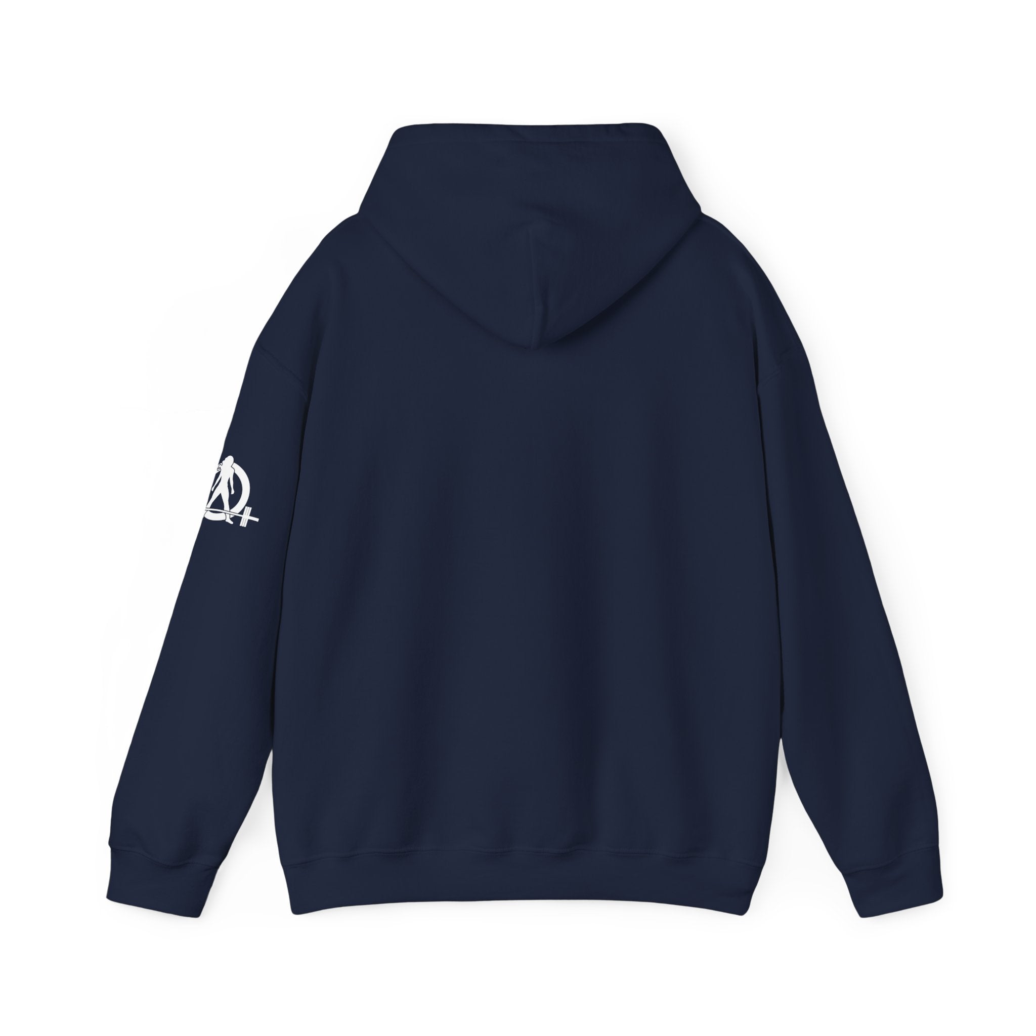 45 + 45 = 135  - Unisex Heavy Blend Hooded Sweatshirt  - White Print on Front & Arm