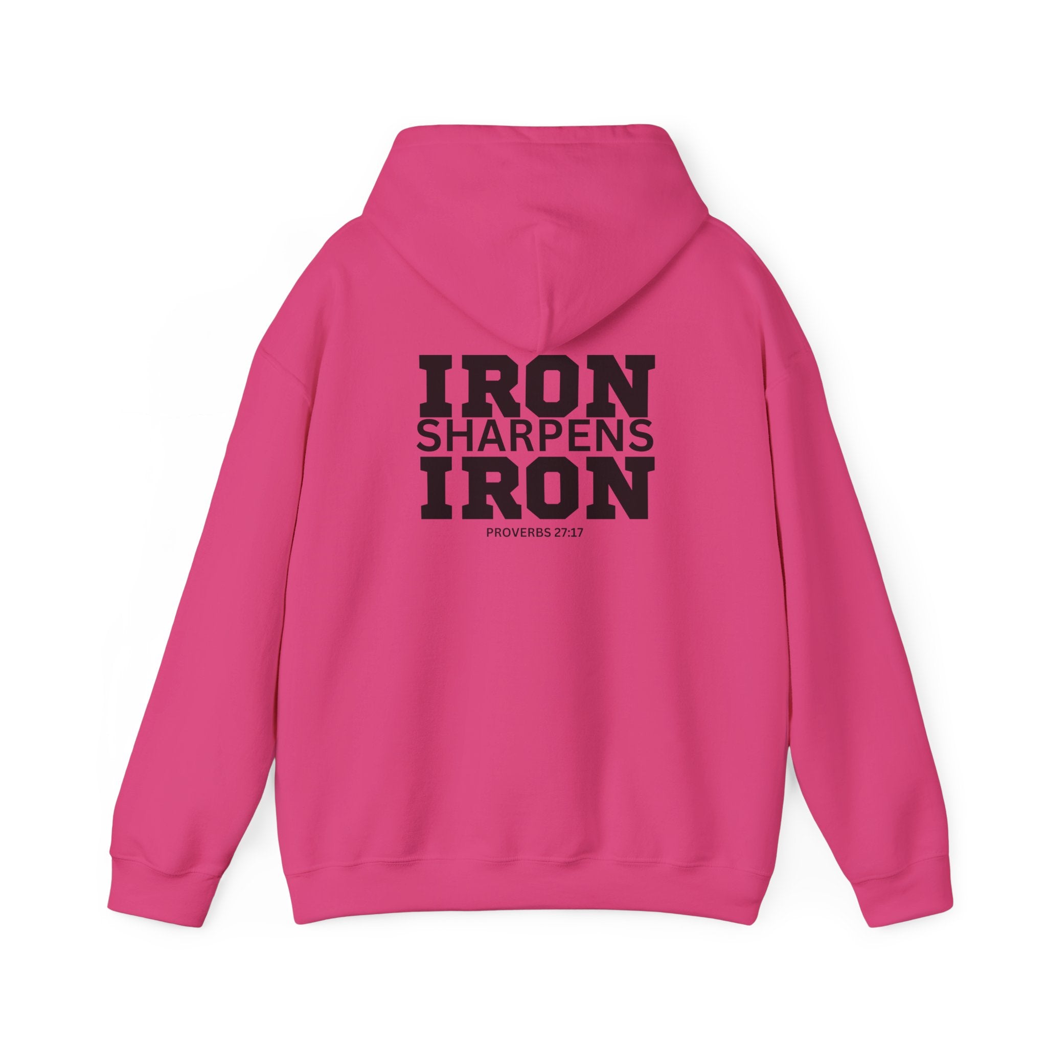 Iron Sharpens Iron - Unisex Heavy Blend Hooded Sweatshirt - Black Logo
