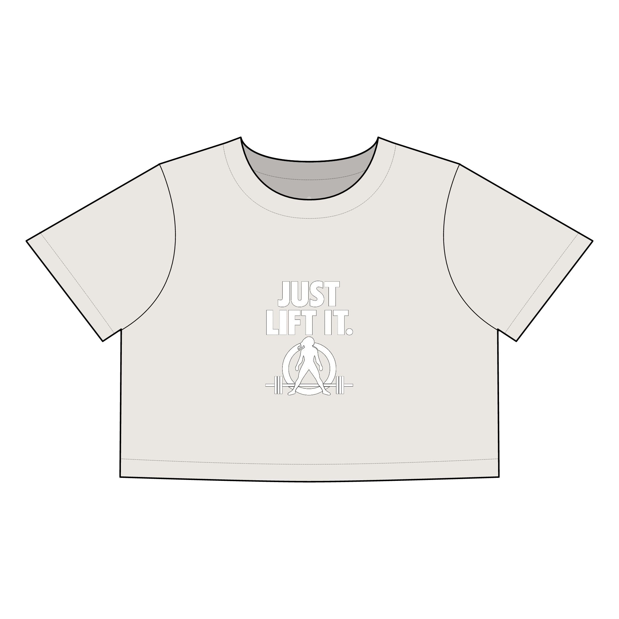 Just Lift It - Women's Faded Crop Tee