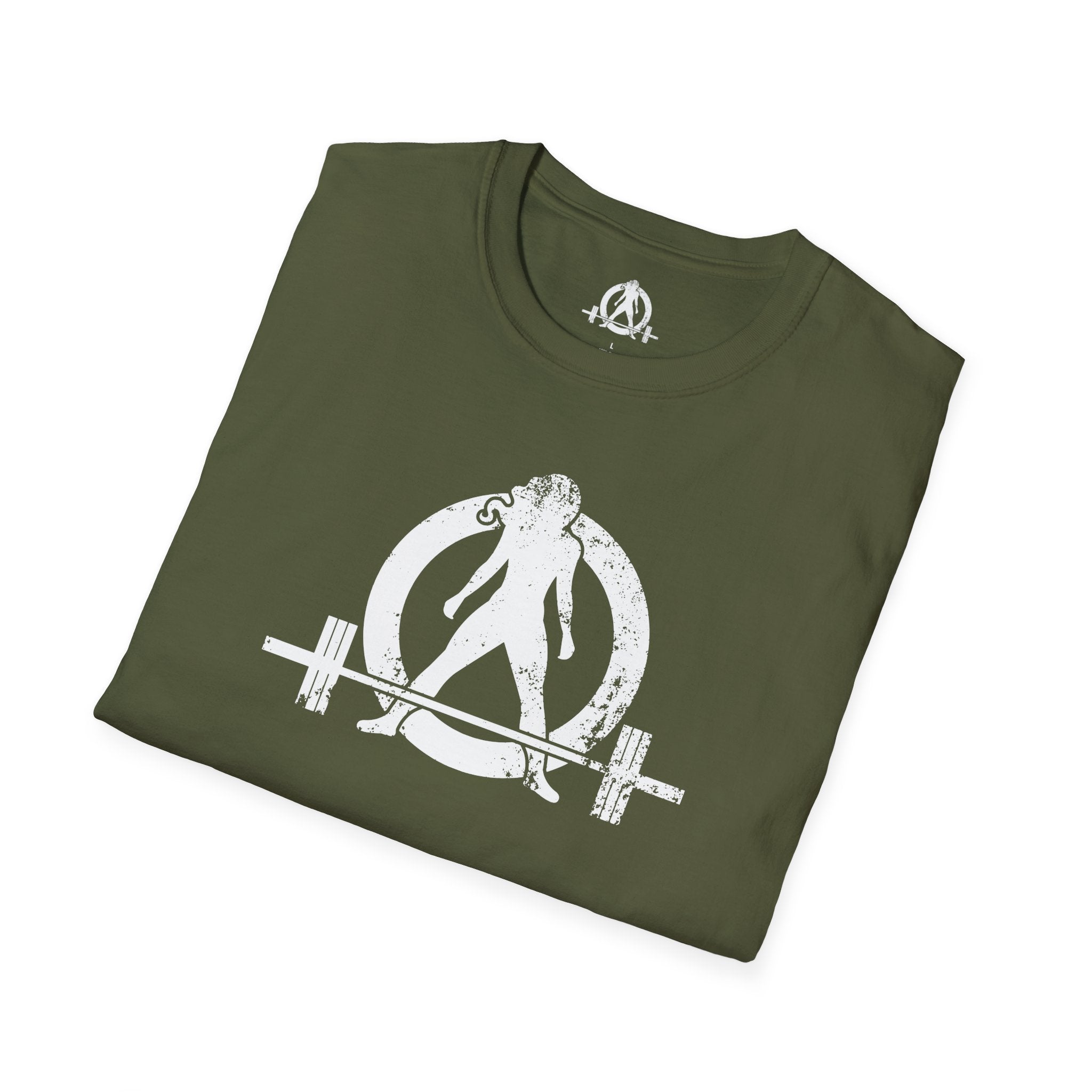 Unisex Softstyle T-Shirt - White Distressed Logo - Plain Back (BEST SELLER)