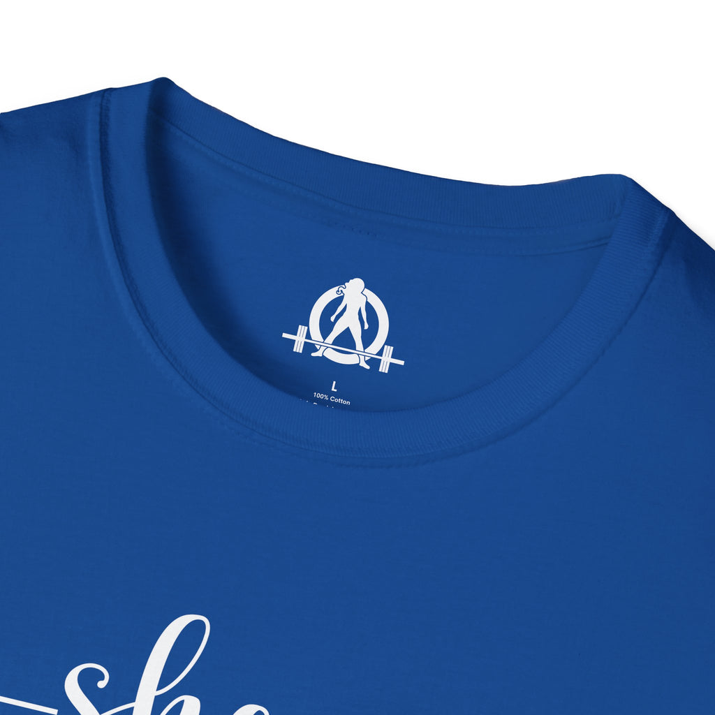 She Is STRONG - Unisex Softstyle T-Shirt - Front White Print