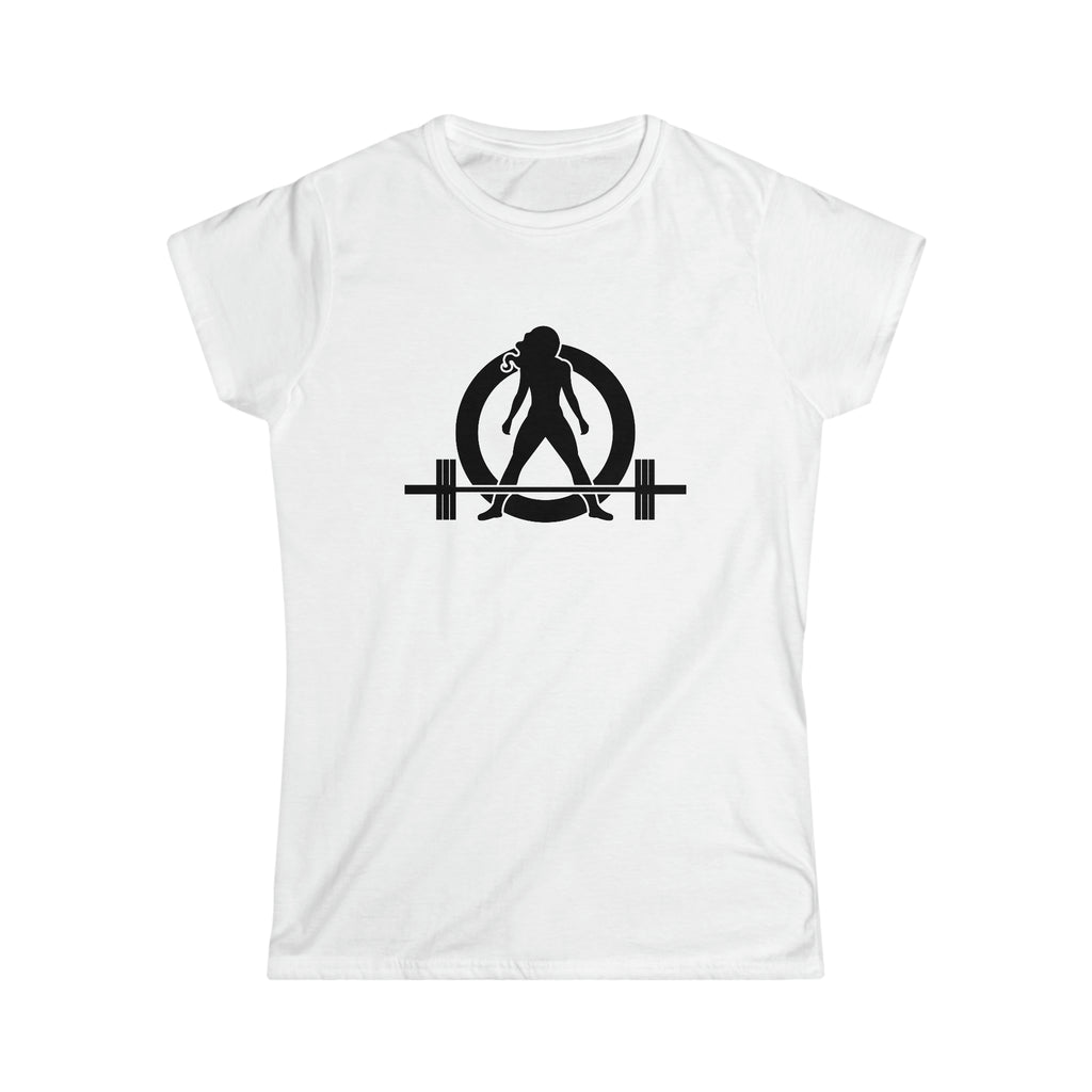 Goal Weight Strong AF - Women's Softstyle Tee - Black Print on Front & Back