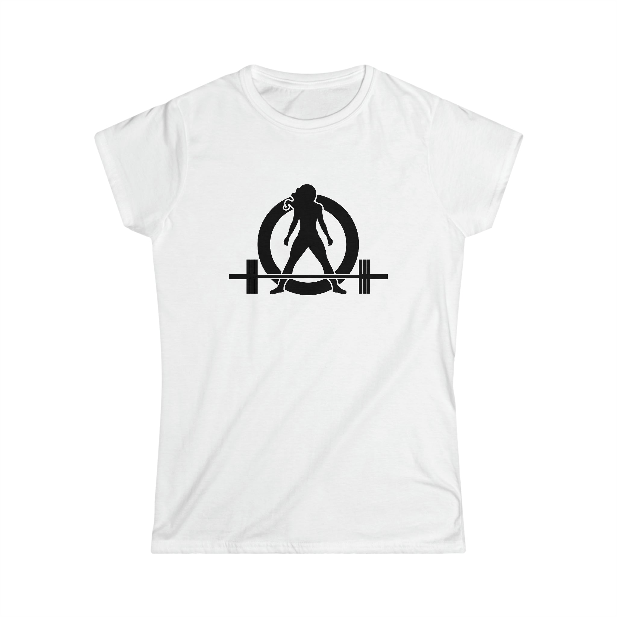 Goal Weight Strong AF - Women's Softstyle Tee - Black Print on Front & Back
