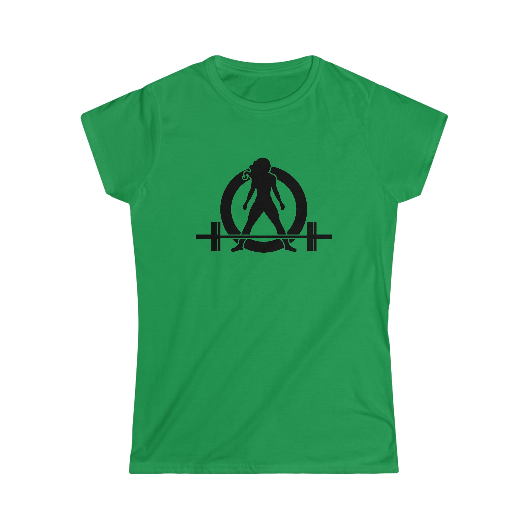 Goal Weight Strong AF - Women's Softstyle Tee - Black Print on Front & Back