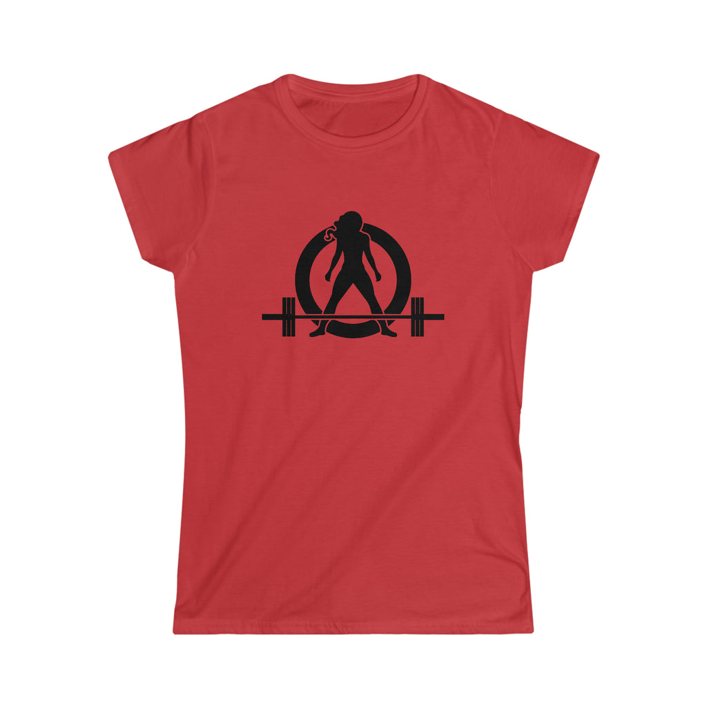 Goal Weight Strong AF - Women's Softstyle Tee - Black Print on Front & Back