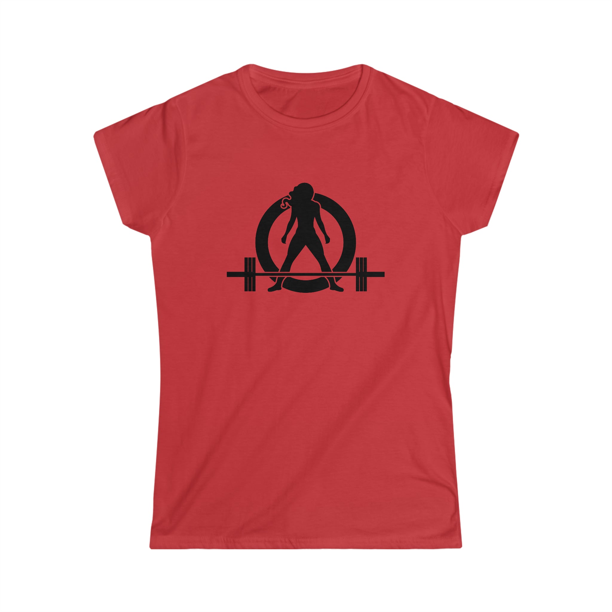 Goal Weight Strong AF - Women's Softstyle Tee - Black Print on Front & Back