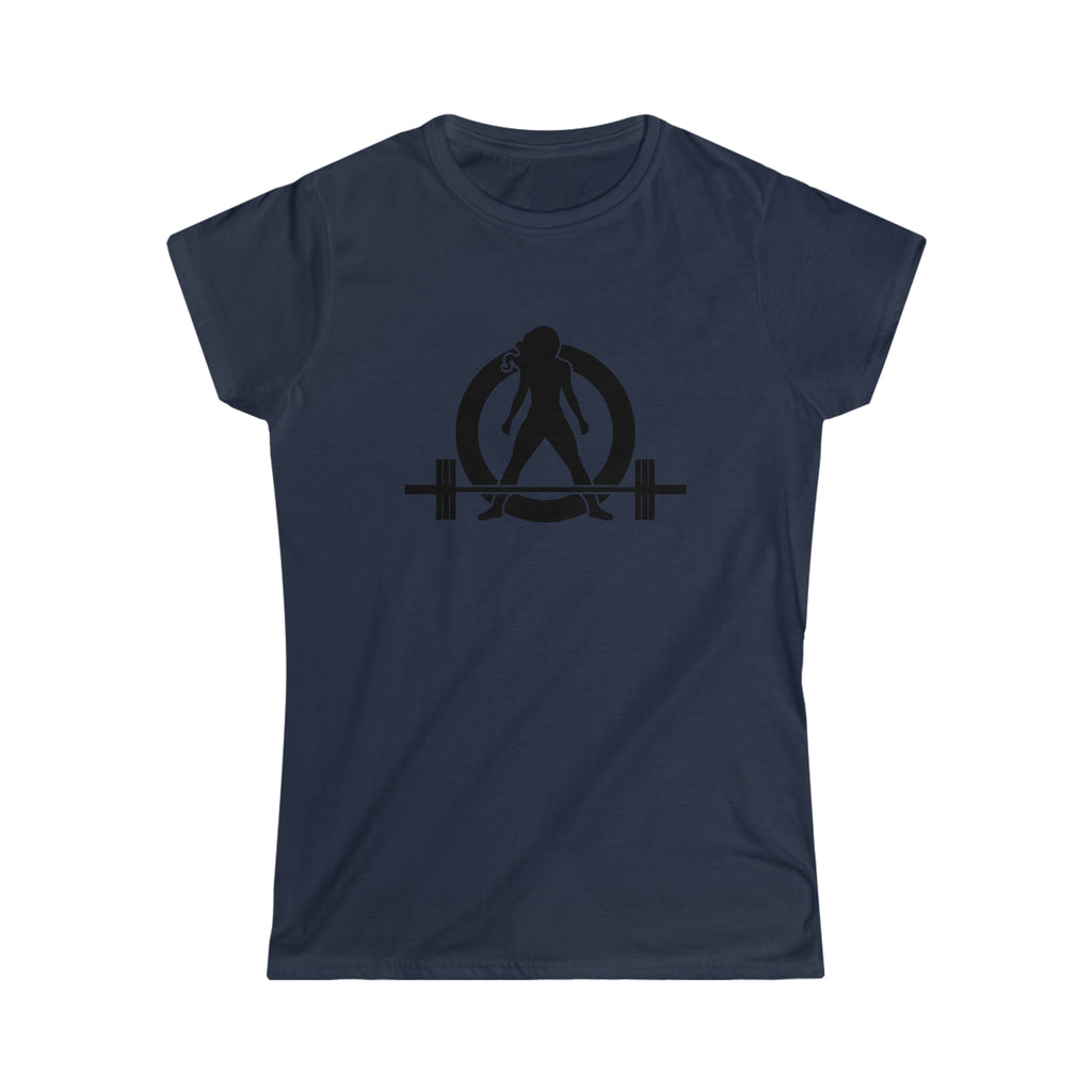 Goal Weight Strong AF - Women's Softstyle Tee - Black Print on Front & Back