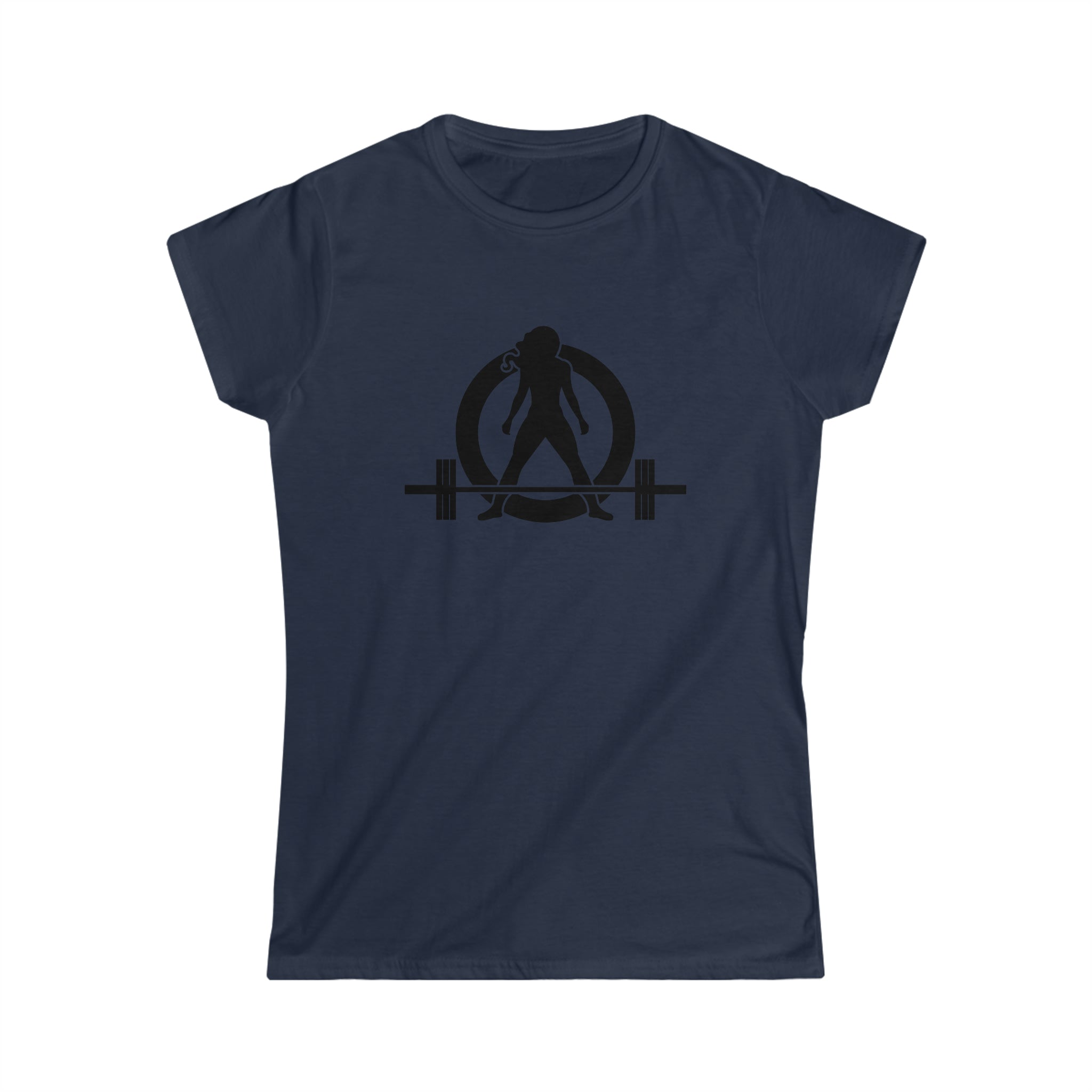 Goal Weight Strong AF - Women's Softstyle Tee - Black Print on Front & Back