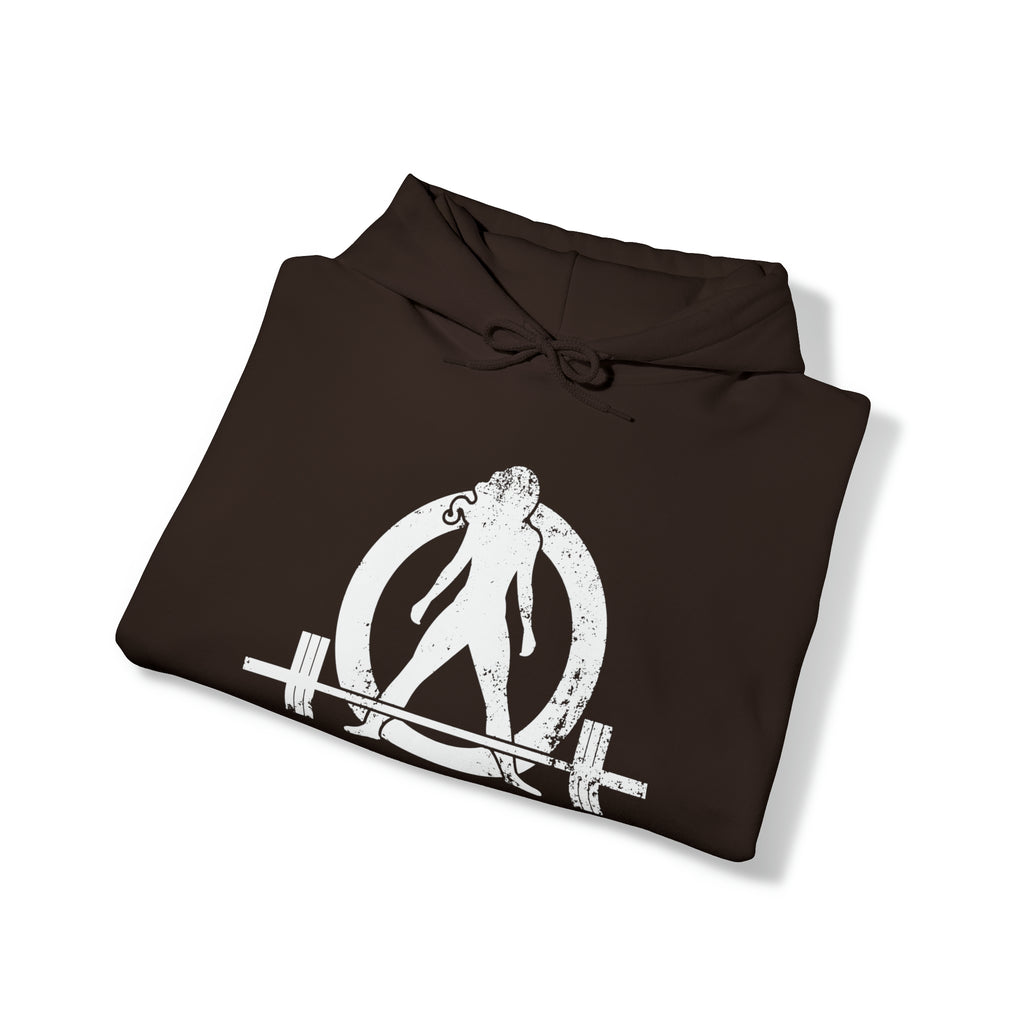 I Could Deadlift You. - Unisex Heavy Blend Hooded Sweatshirt - White Logo on Back