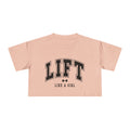 Lift Like A Girl - Women's Crop Tee - Black Logo