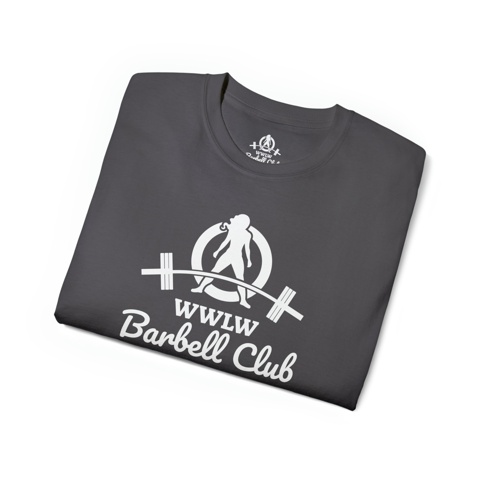 Barbell Club White Classic Logo - Unisex Ultra Cotton Tee