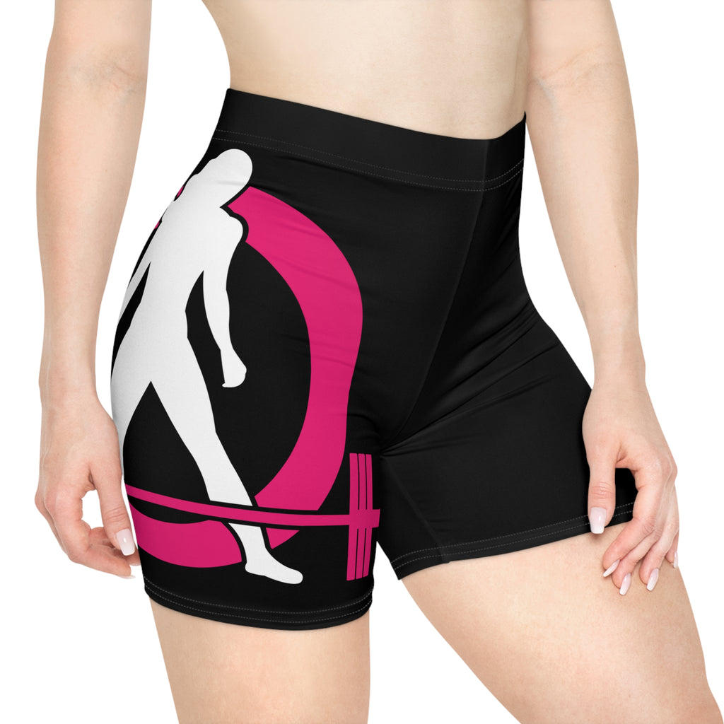 Women's Biker Shorts - Black with Classic Logo