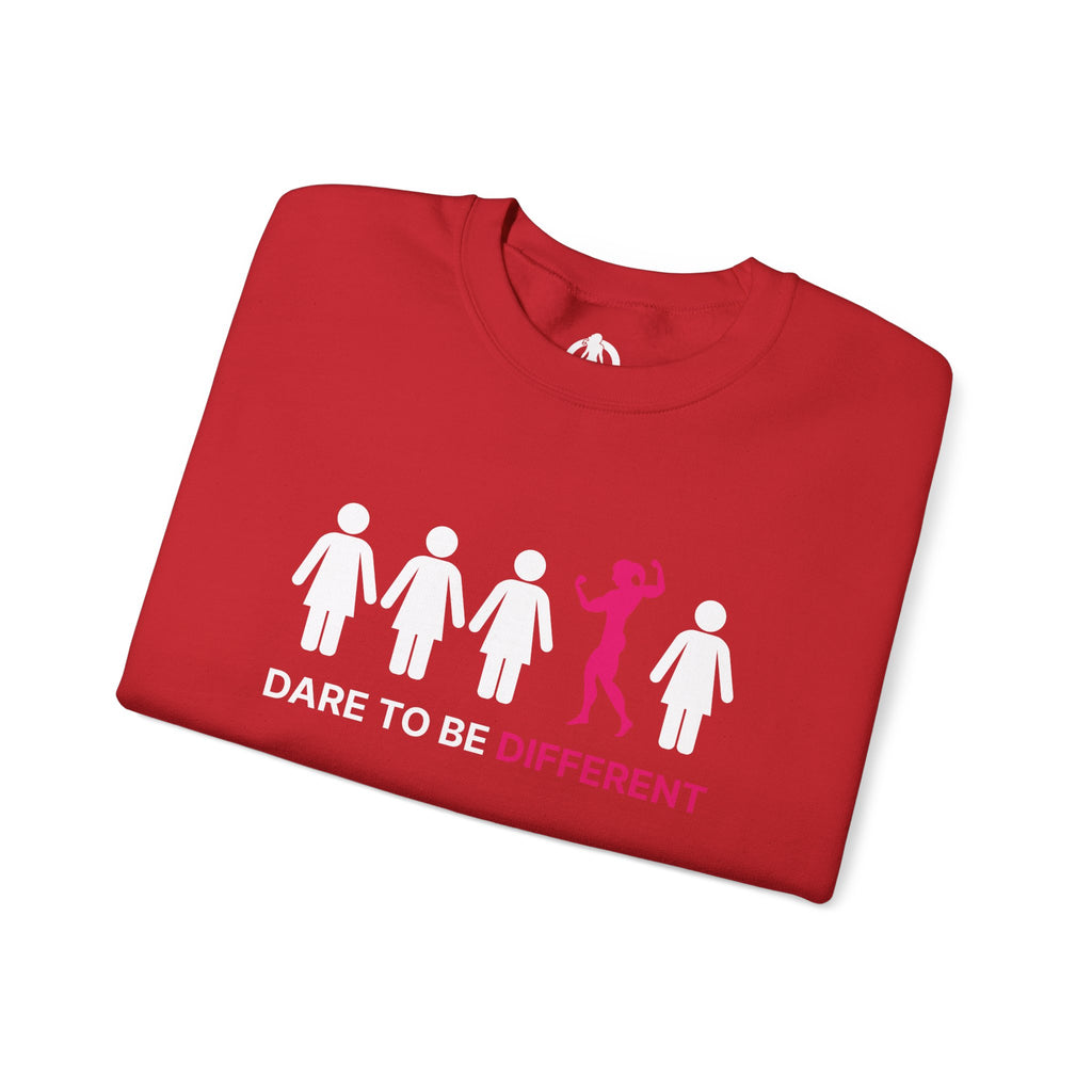 Dare To Be Different - Flex - Unisex Heavy Blend™ Crewneck Sweatshirt - Front  Logo Plain Back