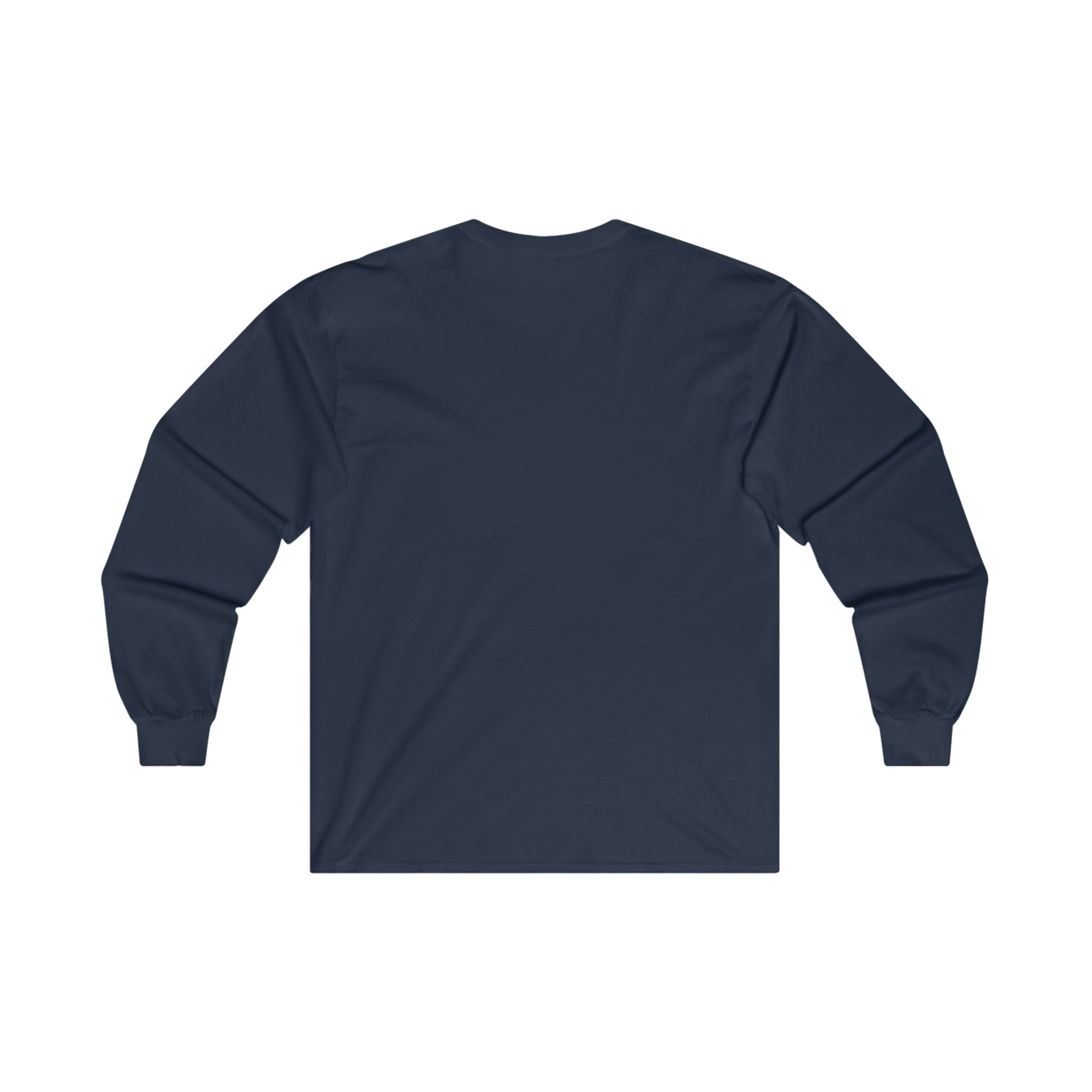 Distressed - Ultra Cotton Long Sleeve Tee - Inverted Color Logo