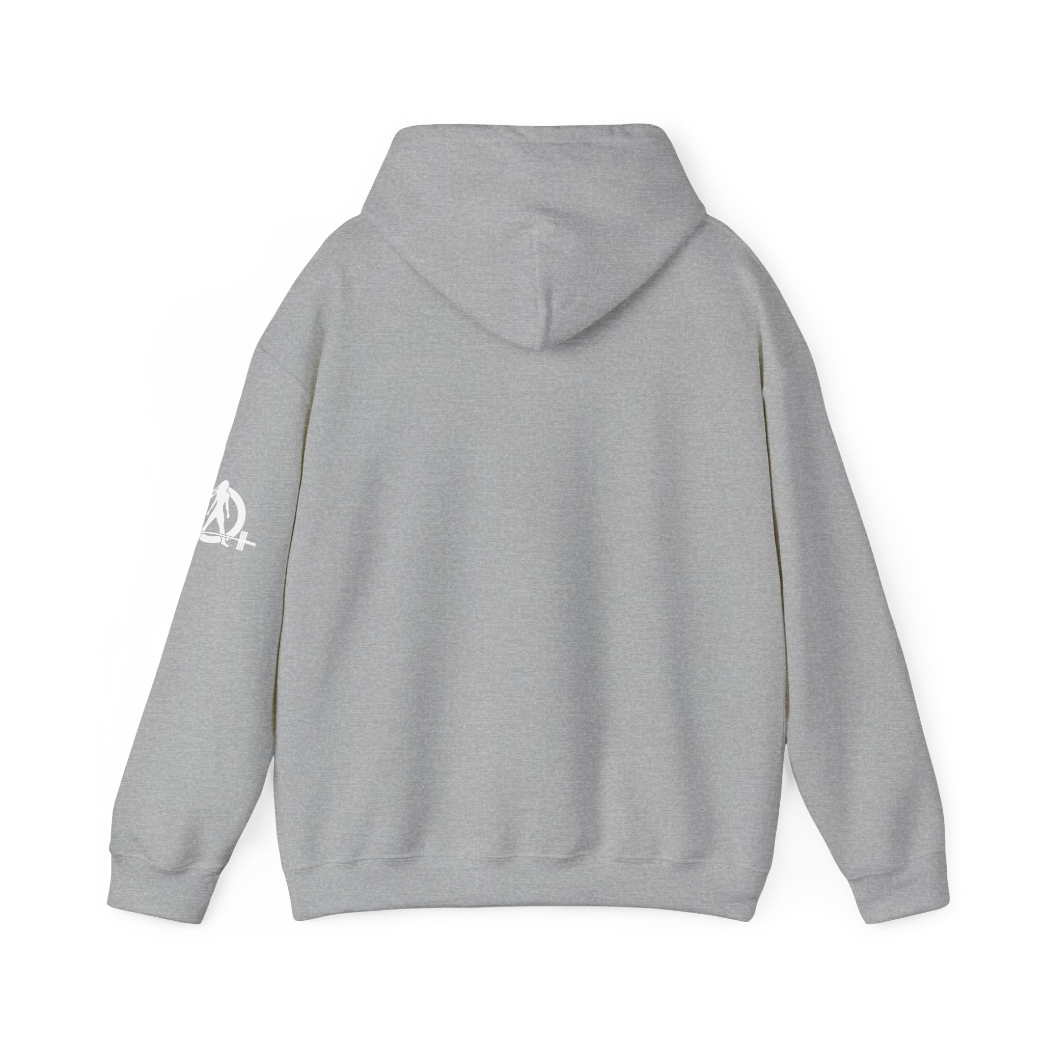 45 + 45 = 135  - Unisex Heavy Blend Hooded Sweatshirt  - White Logo Front & Arm