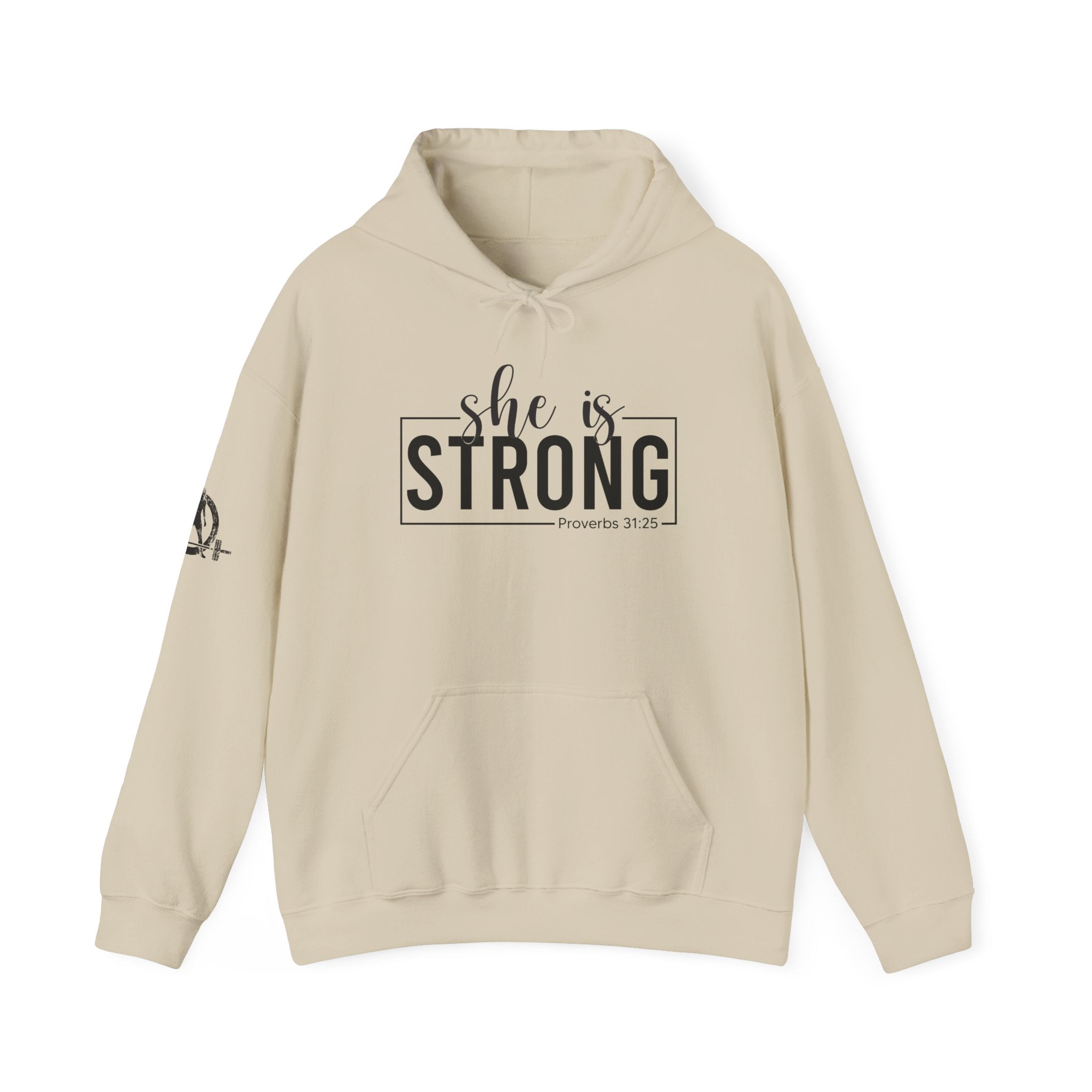 She is Strong - Unisex Heavy Blend Hooded Sweatshirt - Dark Logo