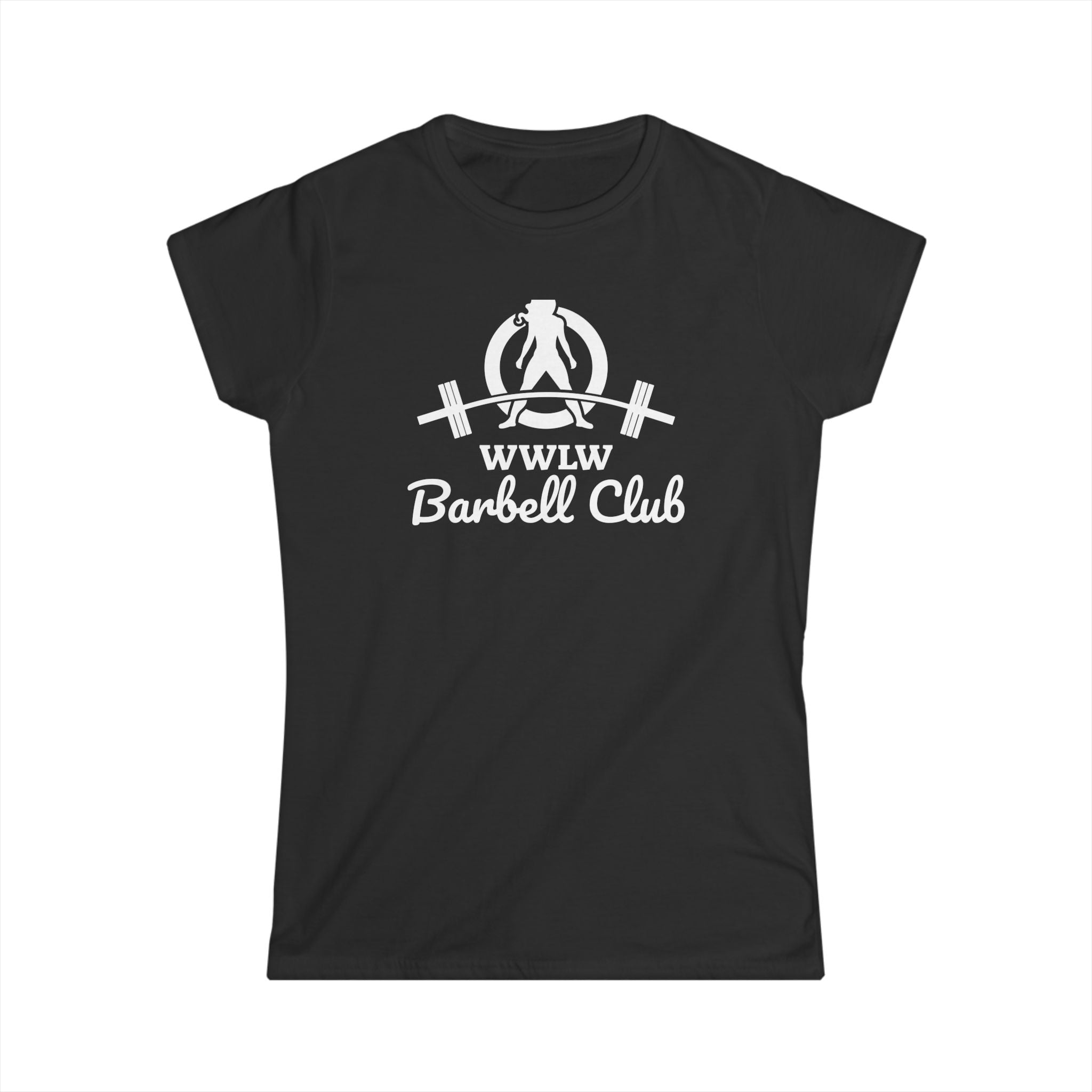 Barbell Club - Women's Softstyle Tee - White Logo
