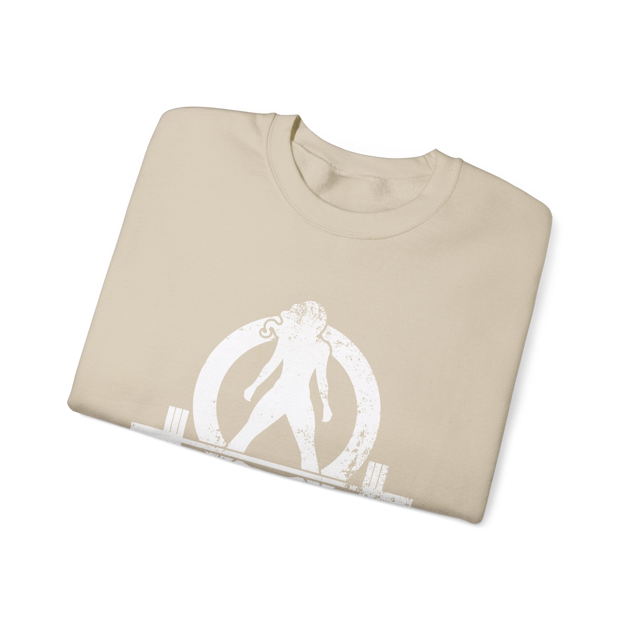 Distressed Logo - Unisex Heavy Blend™ Crewneck Sweatshirt - White Logo