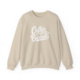 Coffee & Barbells - Unisex Heavy Blend™ Crewneck Sweatshirt - White Logo on Front