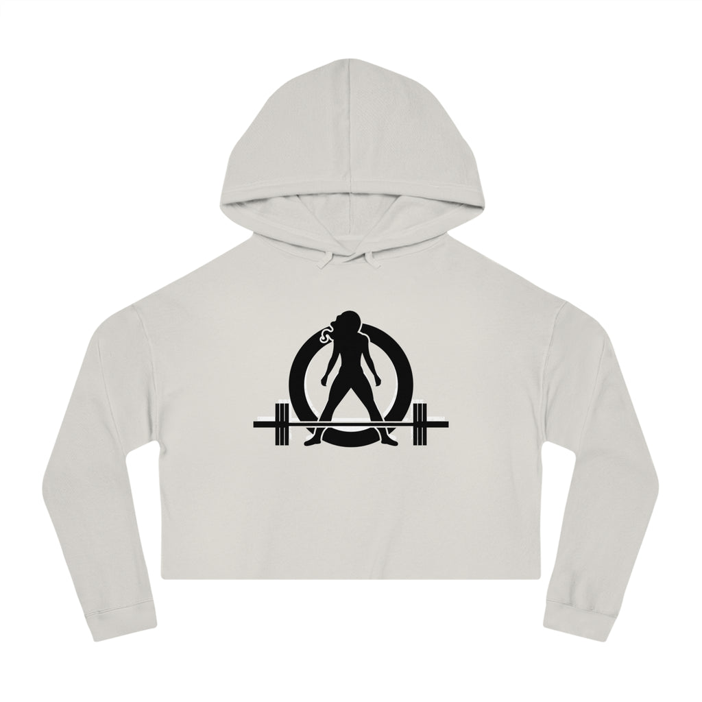 Women’s Cropped Hooded Sweatshirt - Black Classic Logo
