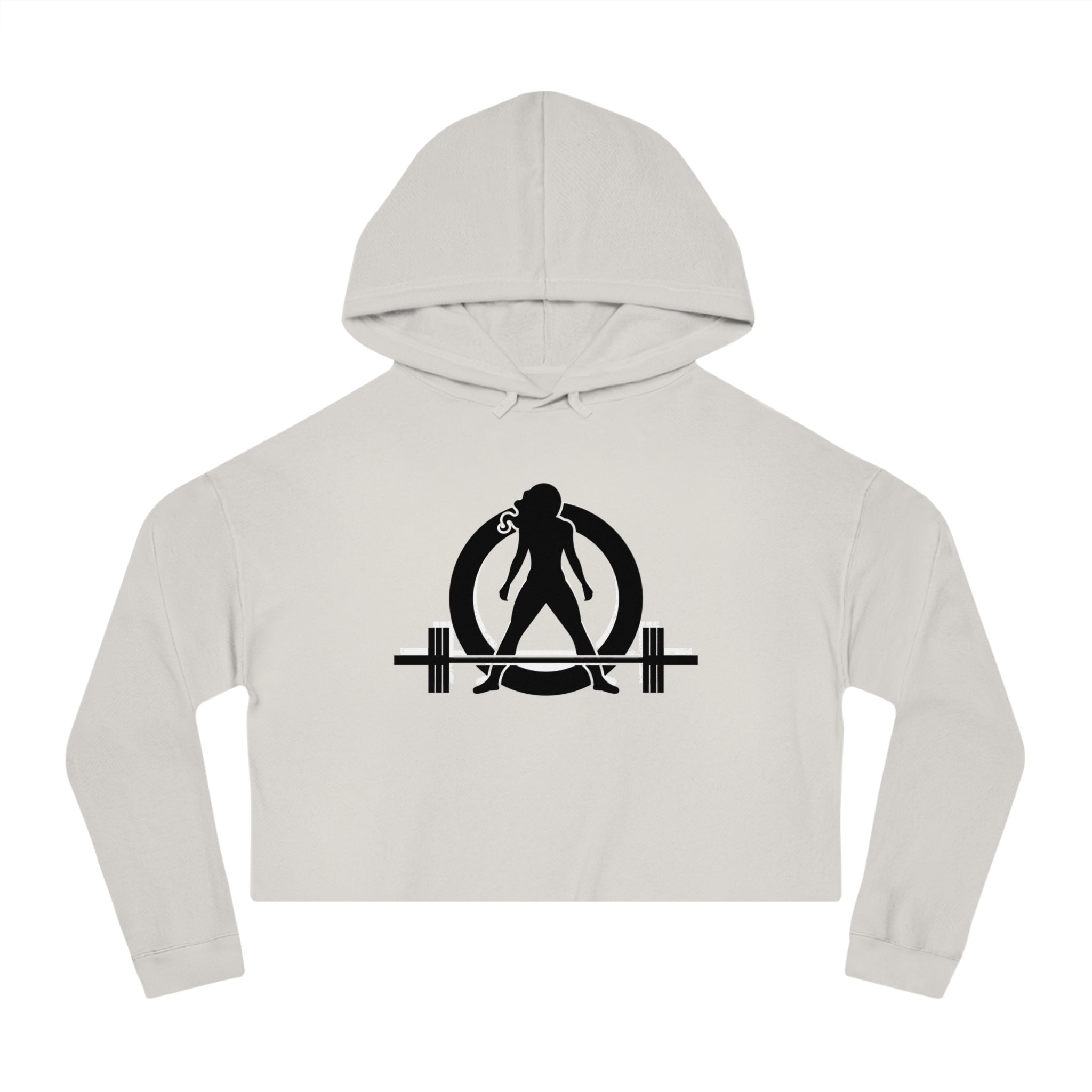 Women’s Cropped Hooded Sweatshirt - Black Classic Logo