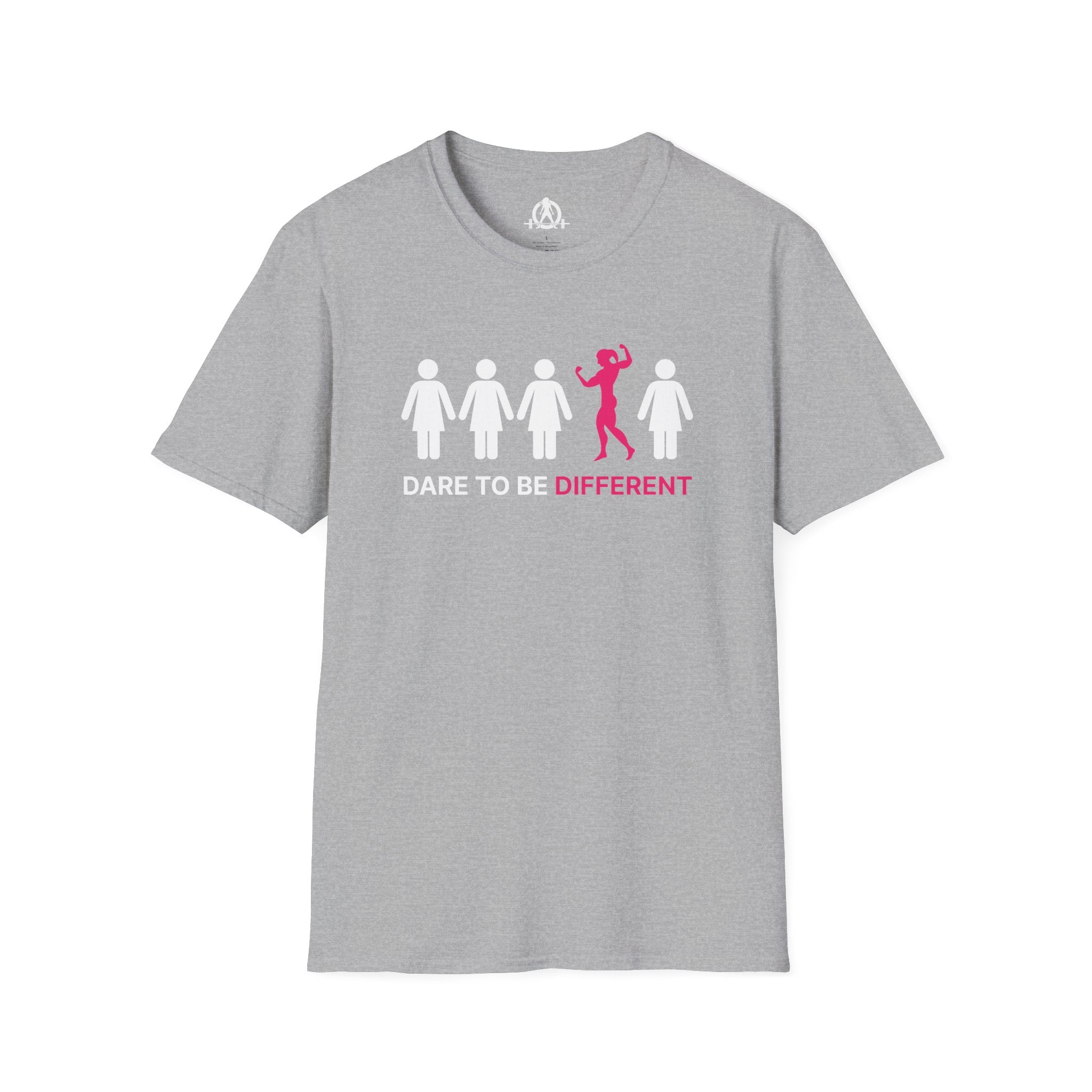 Dare To Be Different - Flex - Unisex Softstyle T-Shirt - Logo Front Plain Back