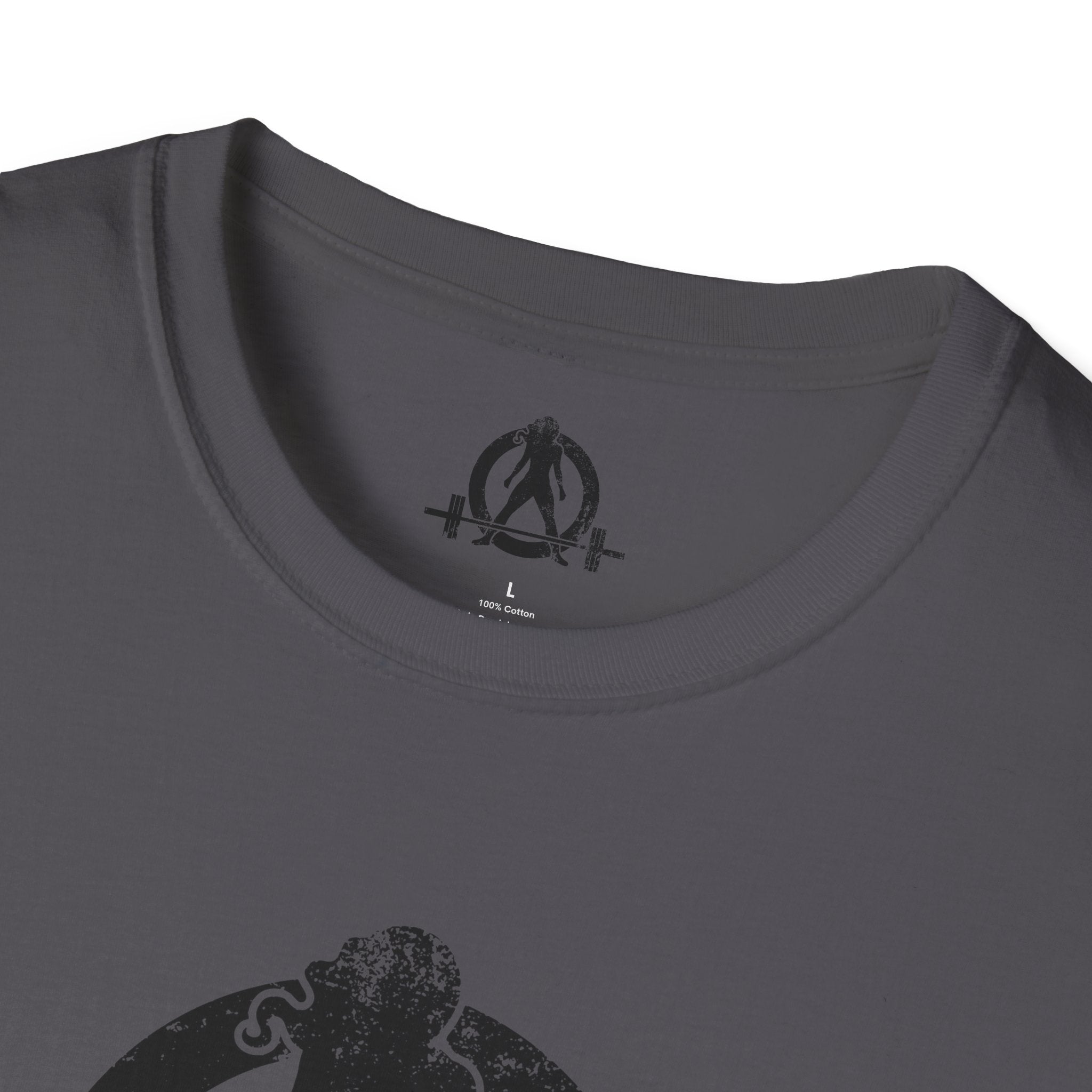 Unisex Softstyle T-Shirt - Black Distressed Logo - Plain Back (BEST SELLER)