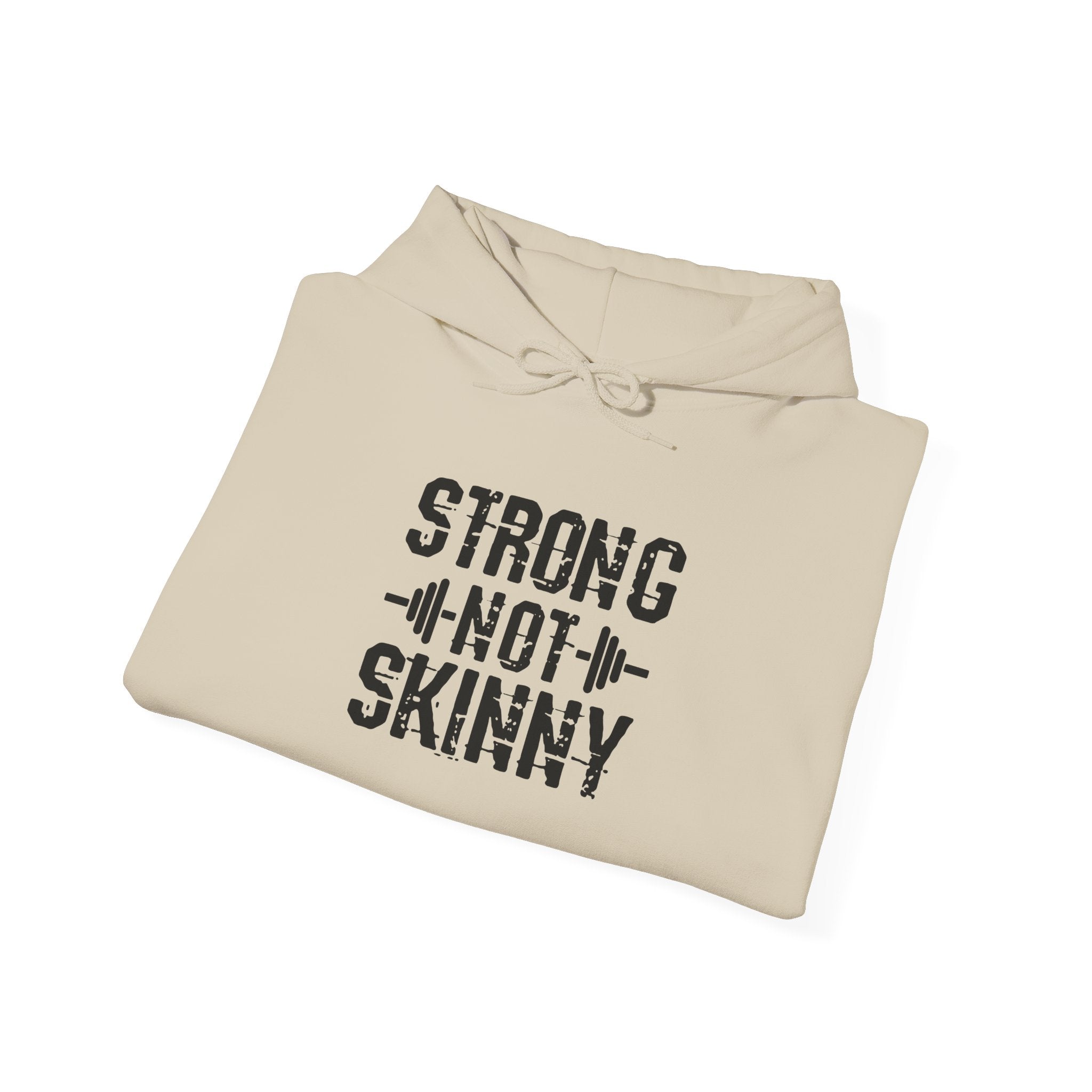 Strong Not Skinny - Unisex Heavy Blend Hooded Sweatshirt - Black Front Logo