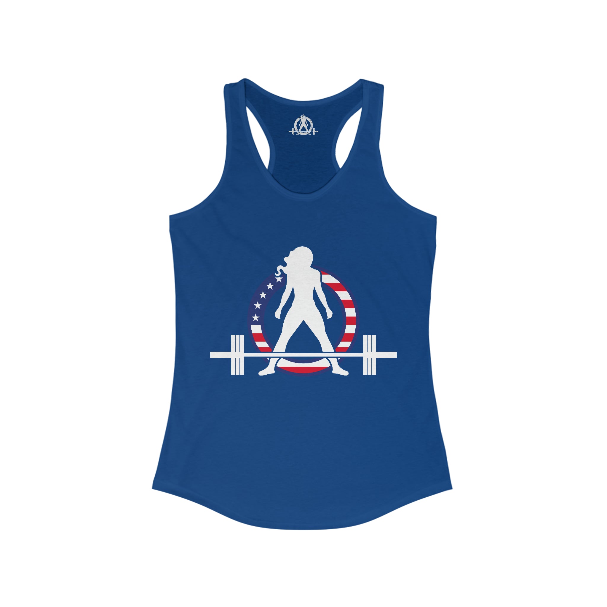 USA Logo - Women's Ideal Racerback Tank - USA Dark Light - Plain Back